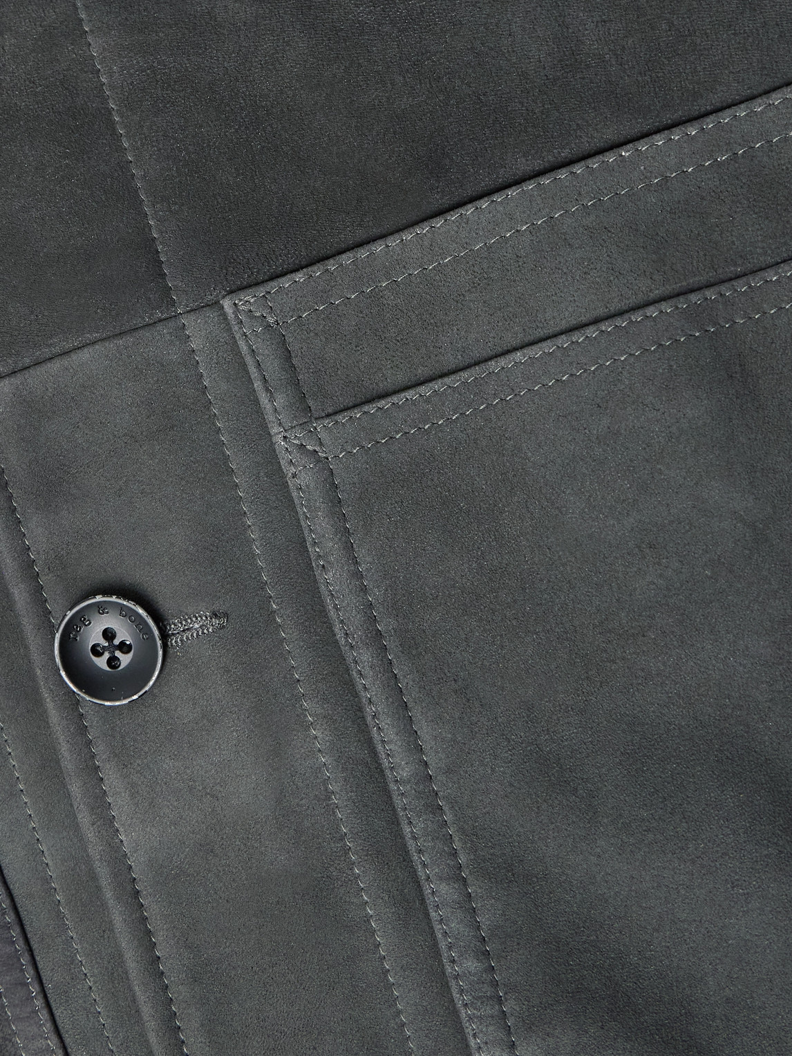 Rag & Bone Graham Corduroy-trimmed Suede Jacket In Multi
