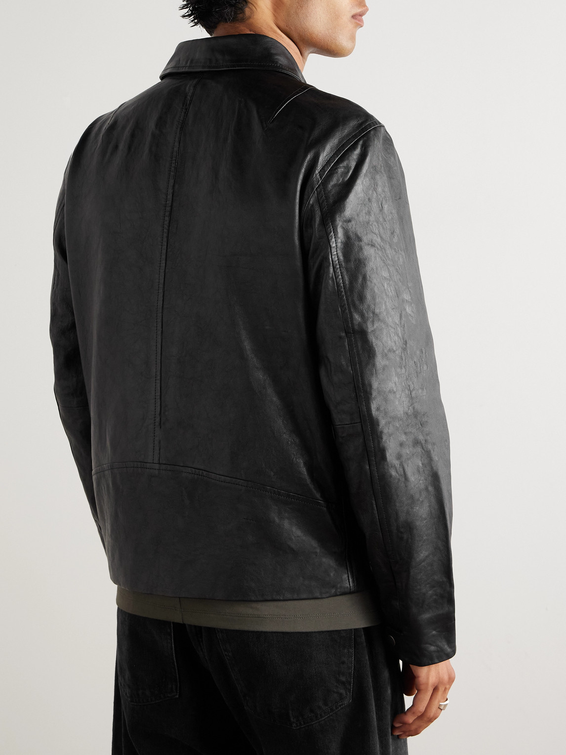 Rag & Bone Melrose Textured-leather Jacket In Black