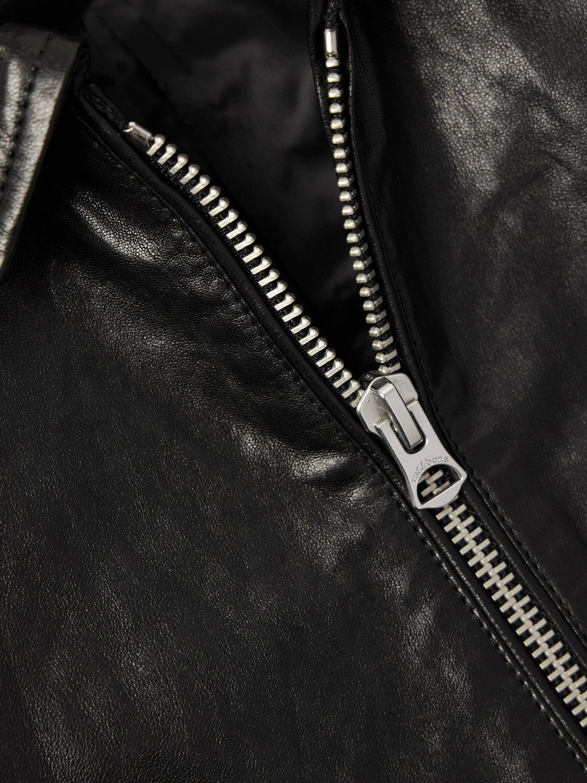 Rag & Bone Melrose Textured-leather Jacket In Black