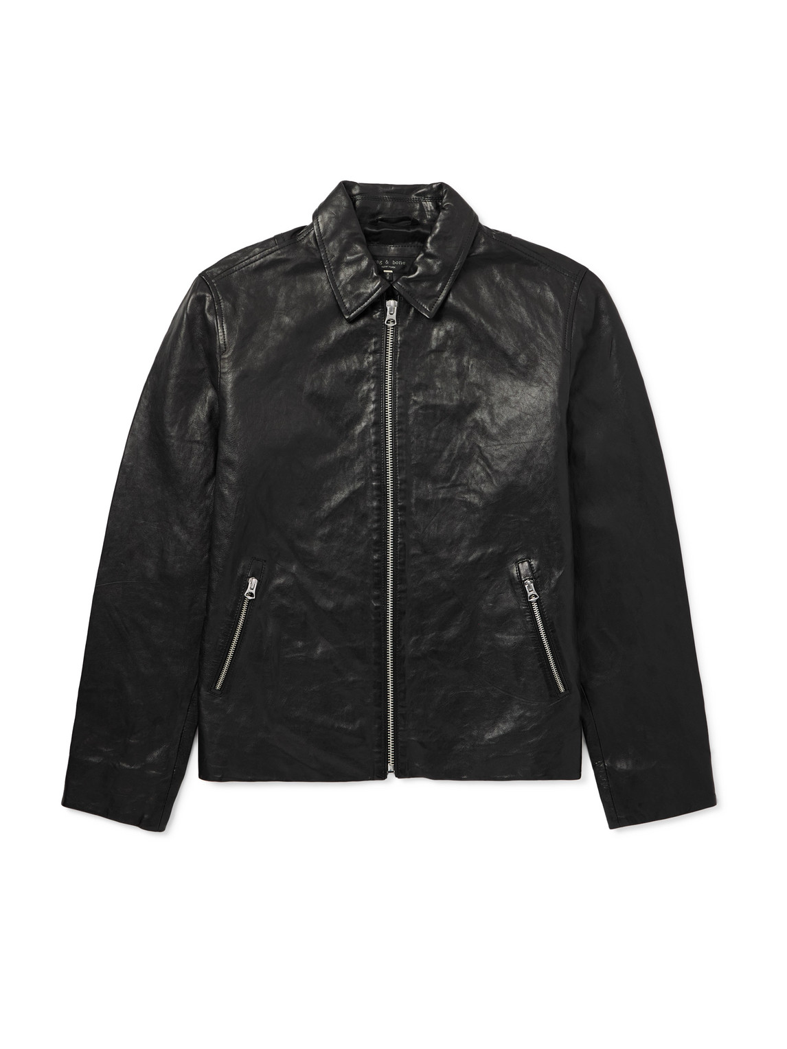 Rag & Bone Melrose Textured-leather Jacket In Black
