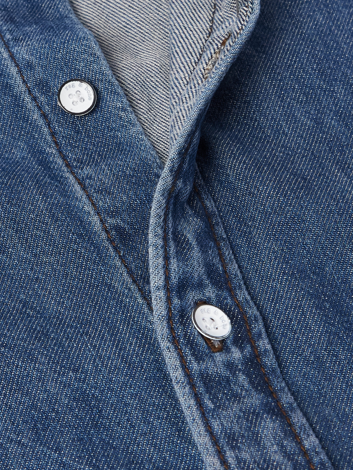 Rag & Bone Finch Denim Shirt In Blue