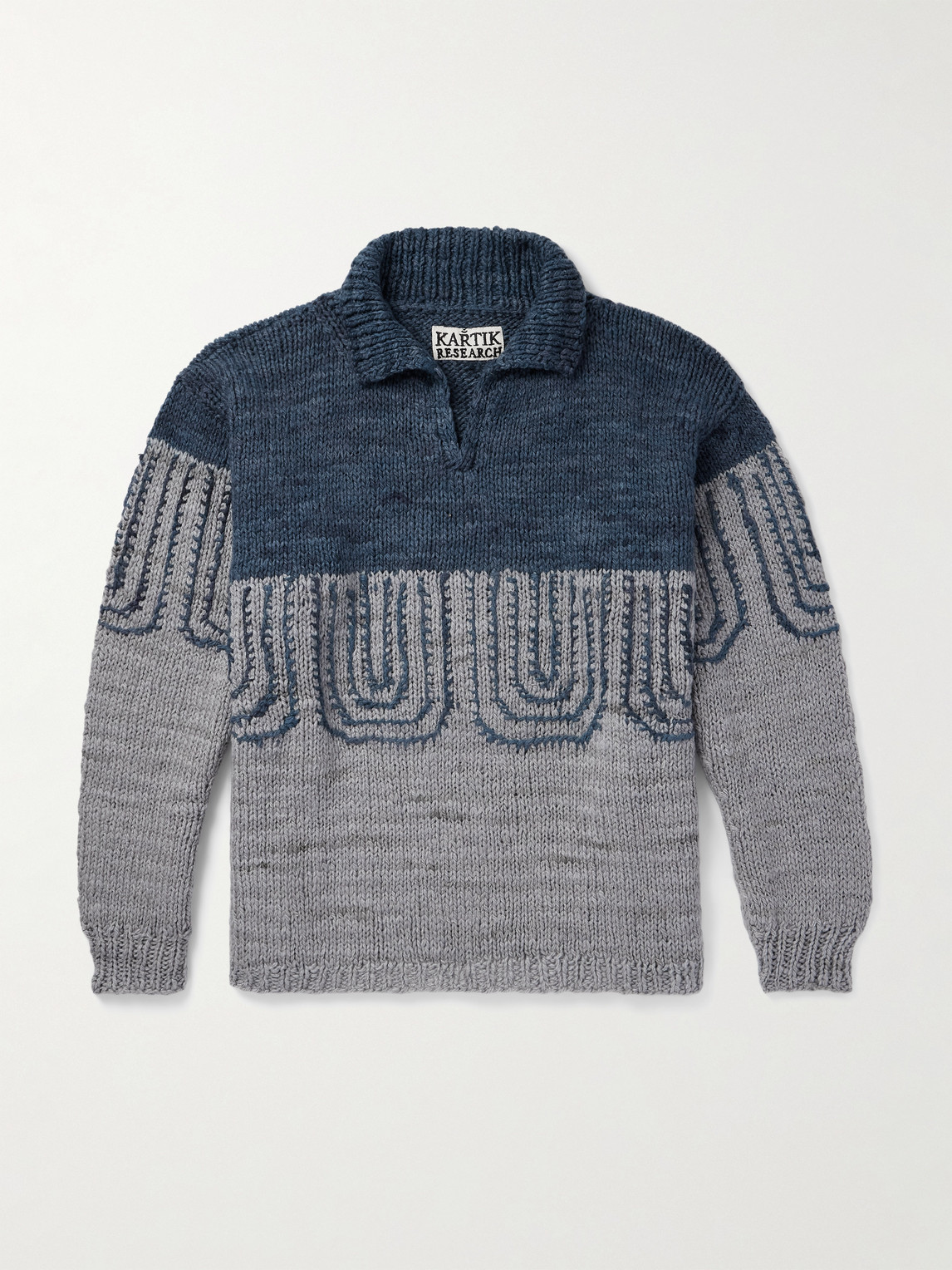Kartik Research Jacquard-knit Wool Sweater In Blue