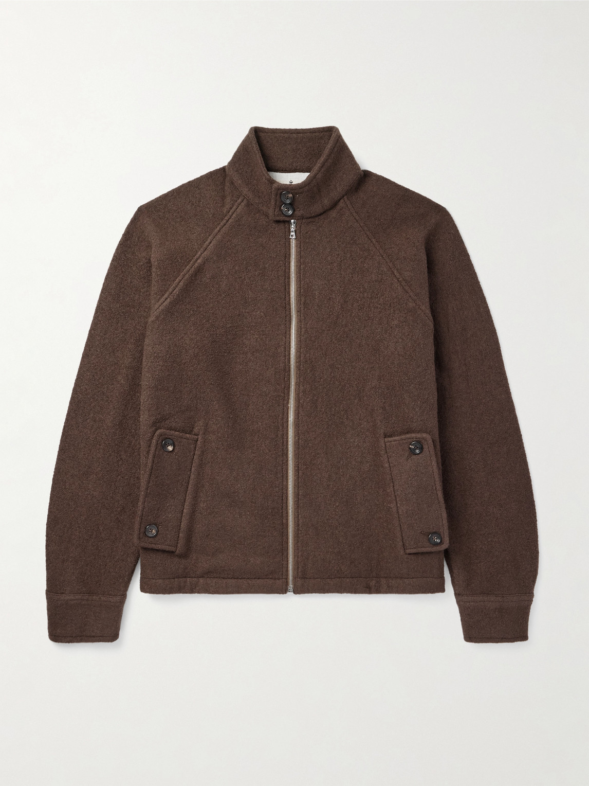 Kartik Research Wool Harrington Jacket In Brown