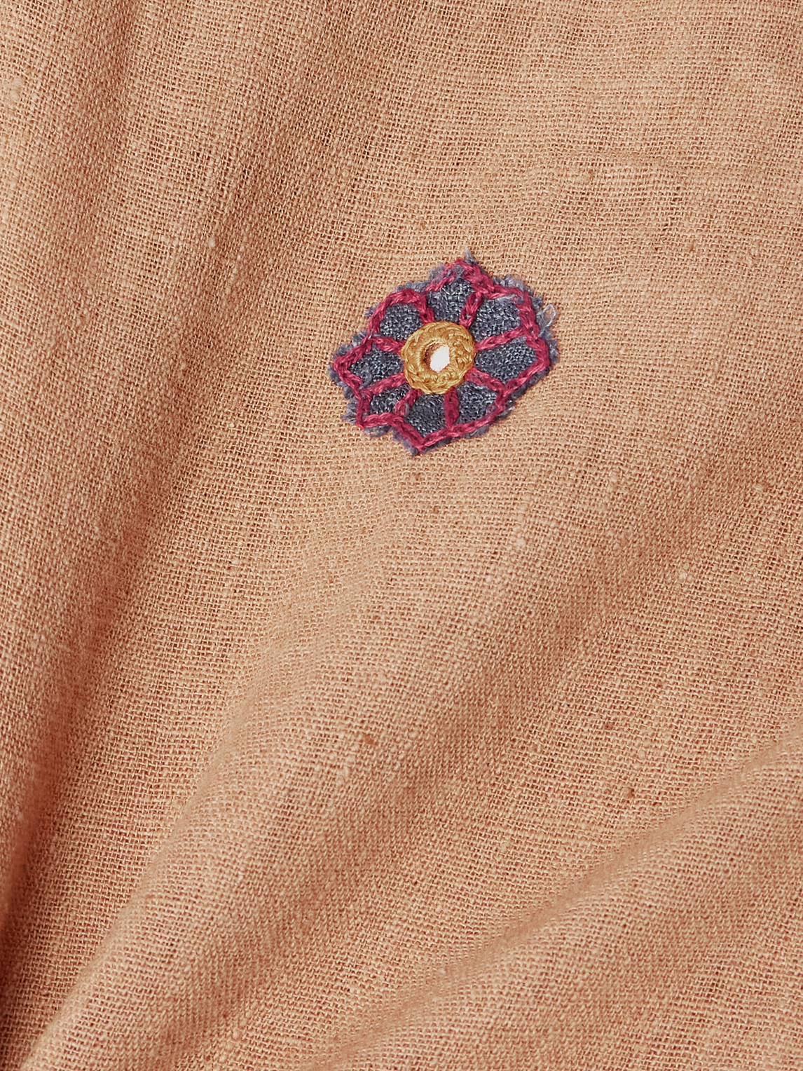  Kartik Research - Box Embroidered Appliquéd Cotton Shirt - Men - Neutrals - S 