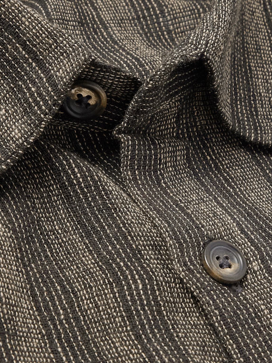 Kartik Research Box Striped Cotton Shirt In Green