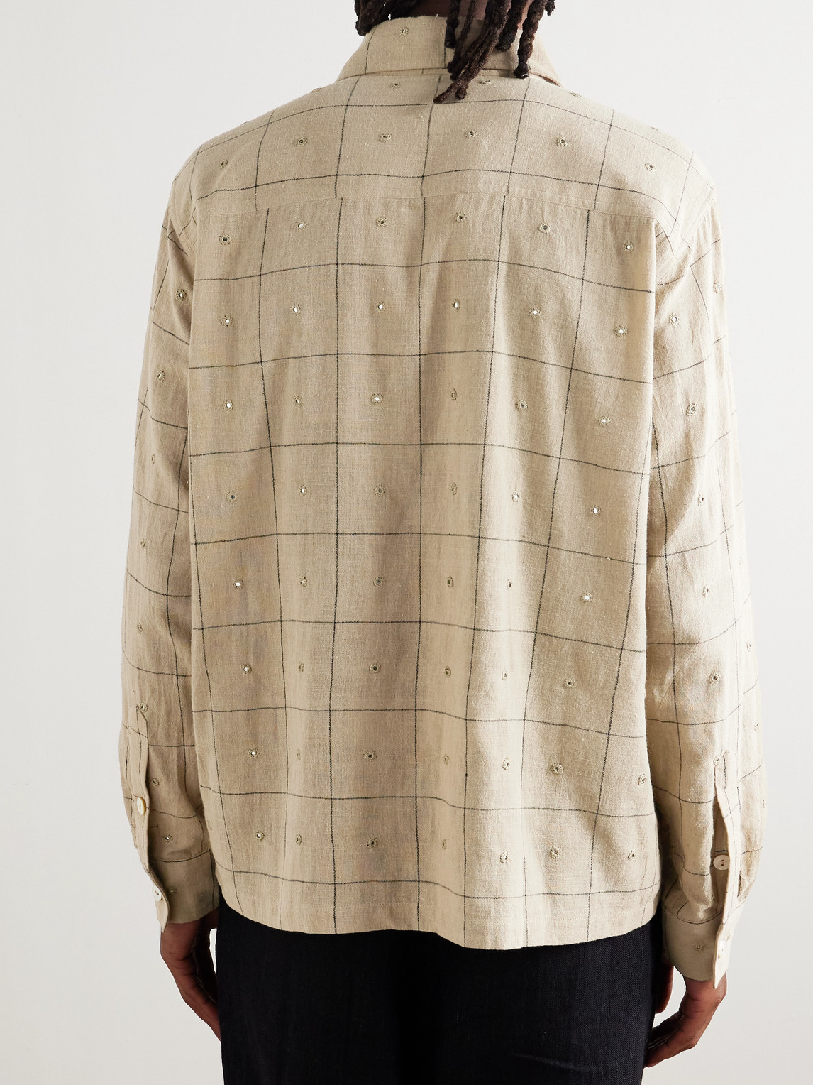  Kartik Research - Box Checked Cotton Shirt - Men - Neutrals - S 