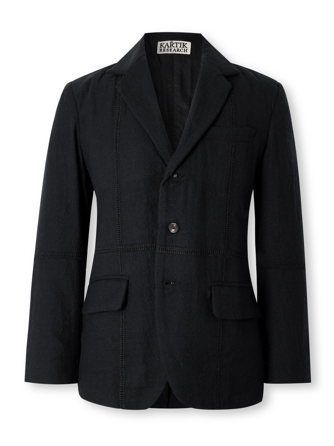 Kartik Research Rabari Wool Suit Jacket In Black