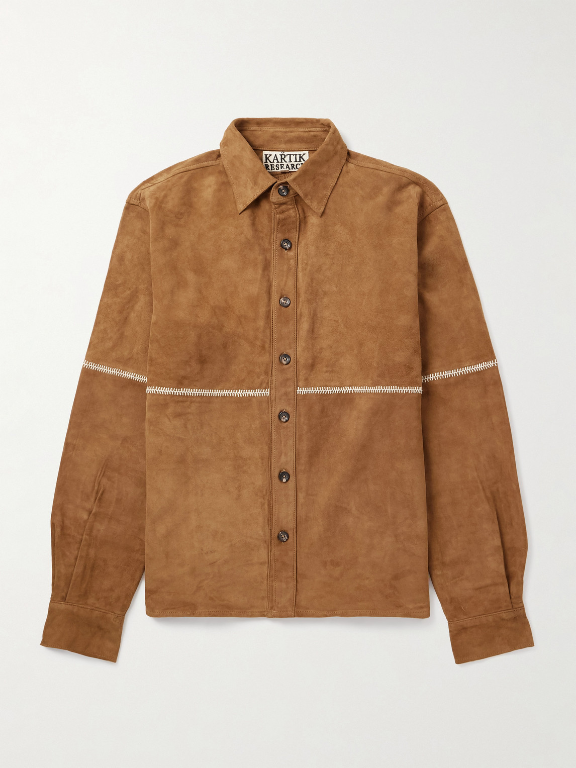 Kartik Research Rabari Embroidered uede Jacket - Men