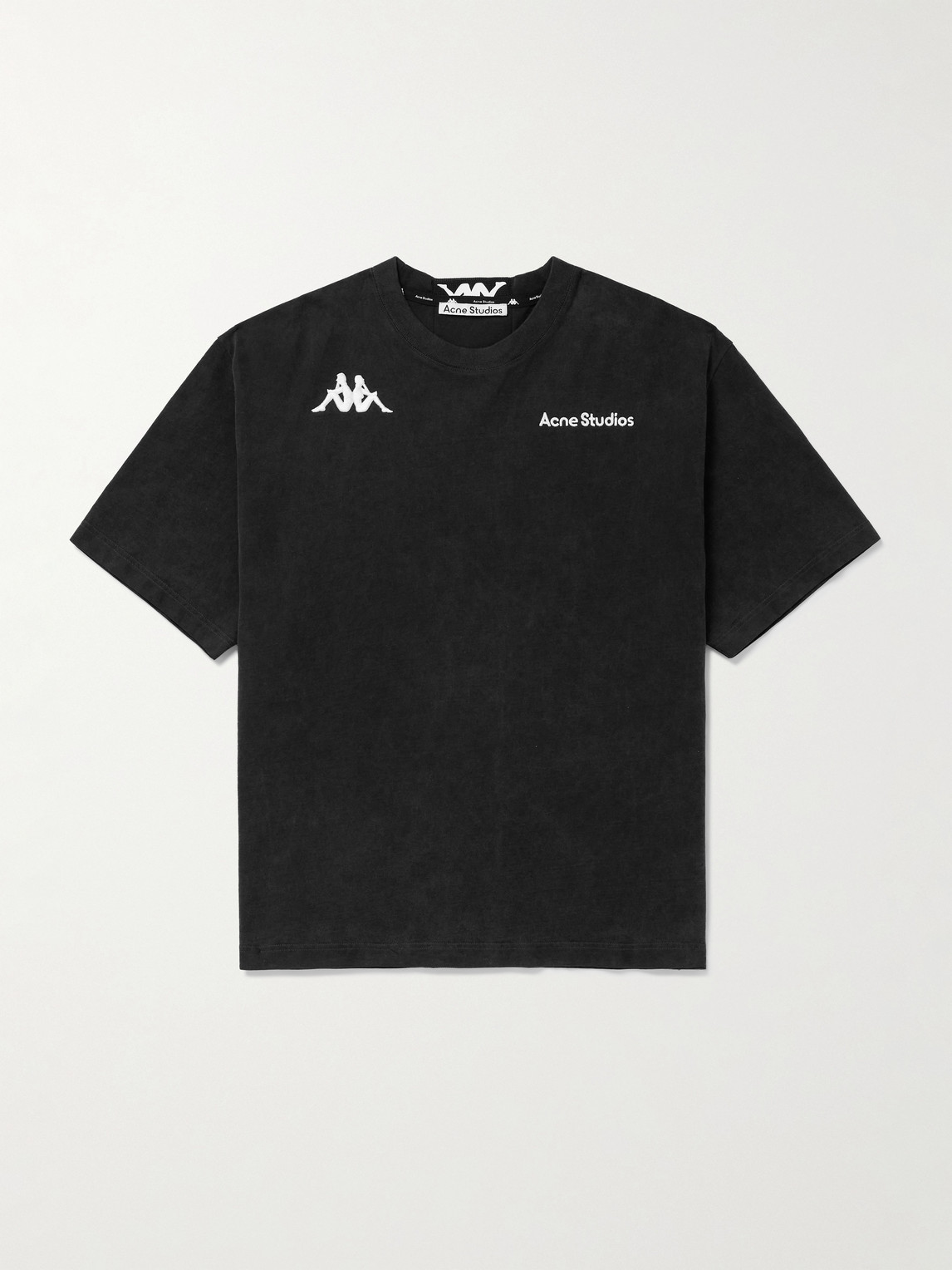 Acne Studios Kappa Webbing-Trimmed Logo-Embroidered Cotton-Jersey T-hirt - Men