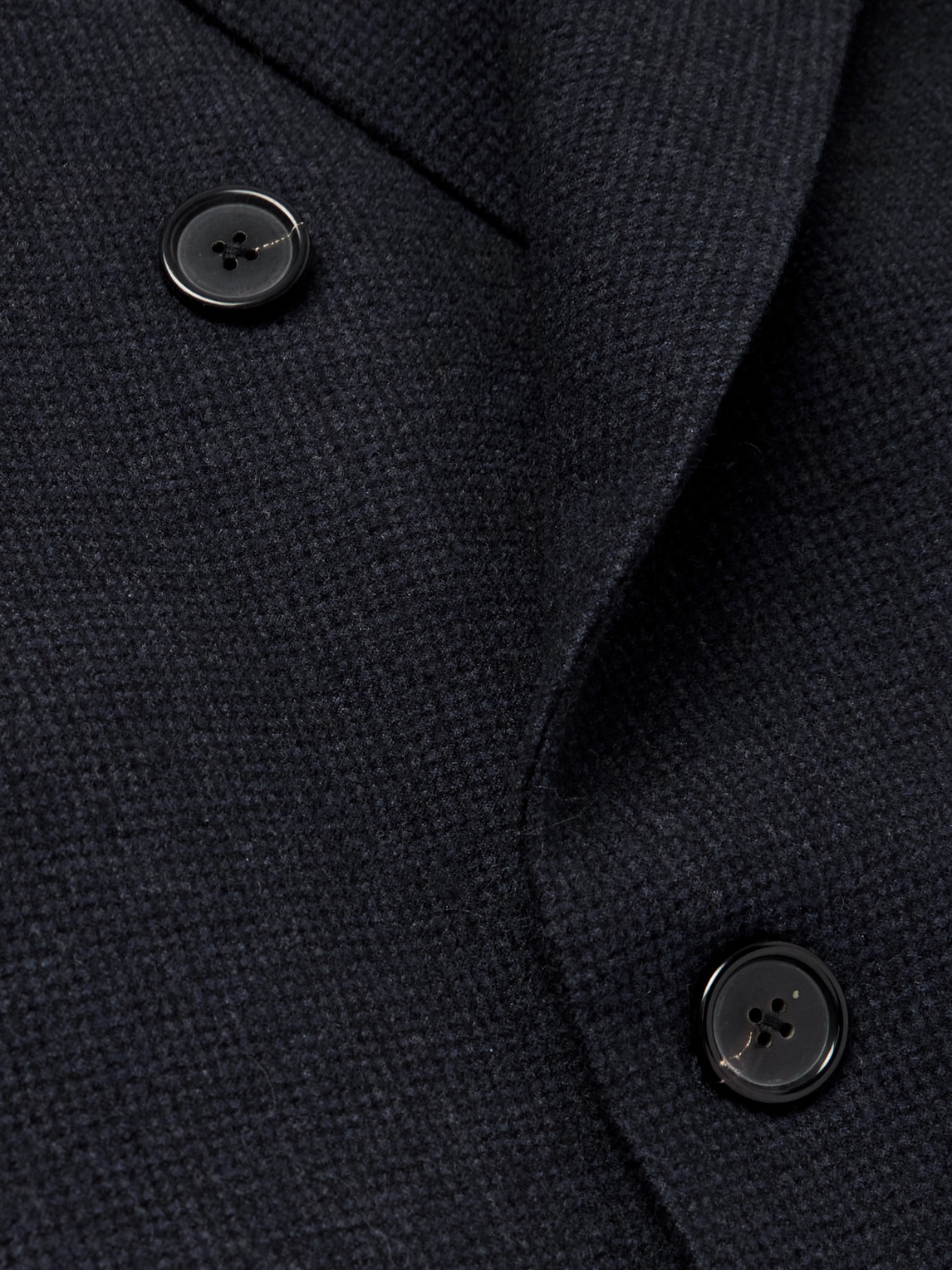 Paul Smith Slim-fit Double-breasted Woven Overcoat In Blue