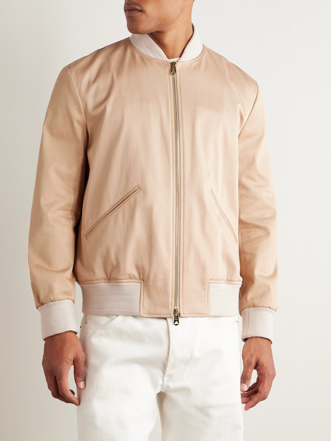  Paul Smith - Cotton-blend Twill Bomber Jacket - Men - Neutrals - S 