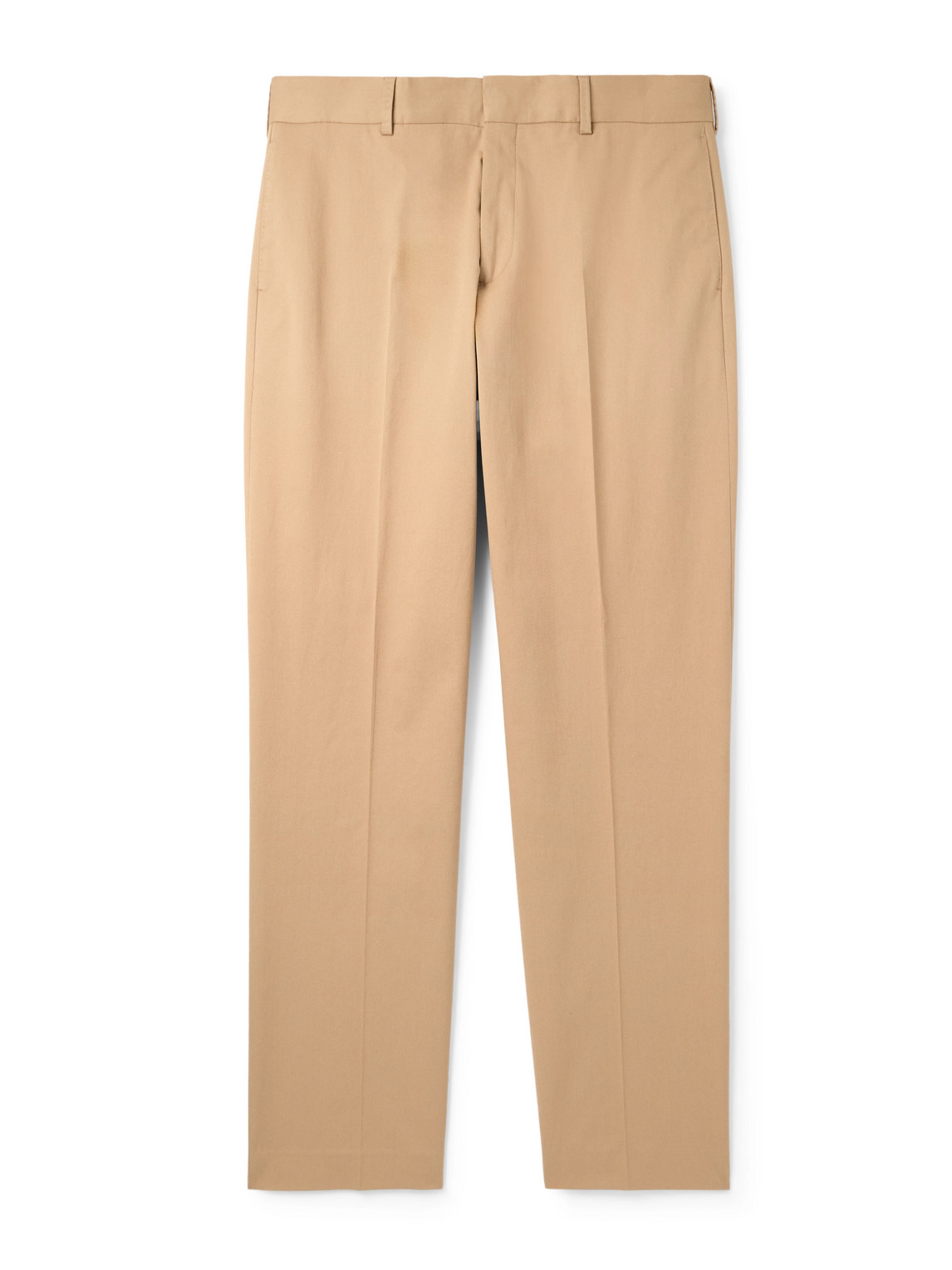 Paul Smith Straight-leg Cotton-blend Twill Trousers In Neutral