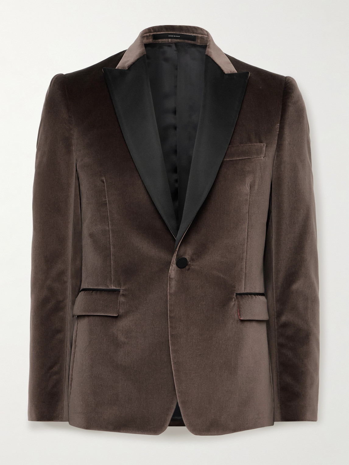 Paul Smith Slim-Fit Satin-Trimmed Cotton-Velvet Tuxedo Jacket - Men