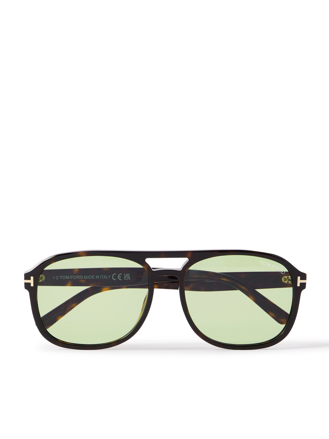 Tom Ford Rosco Aviator-style Tortoiseshell Acetate Sunglasses