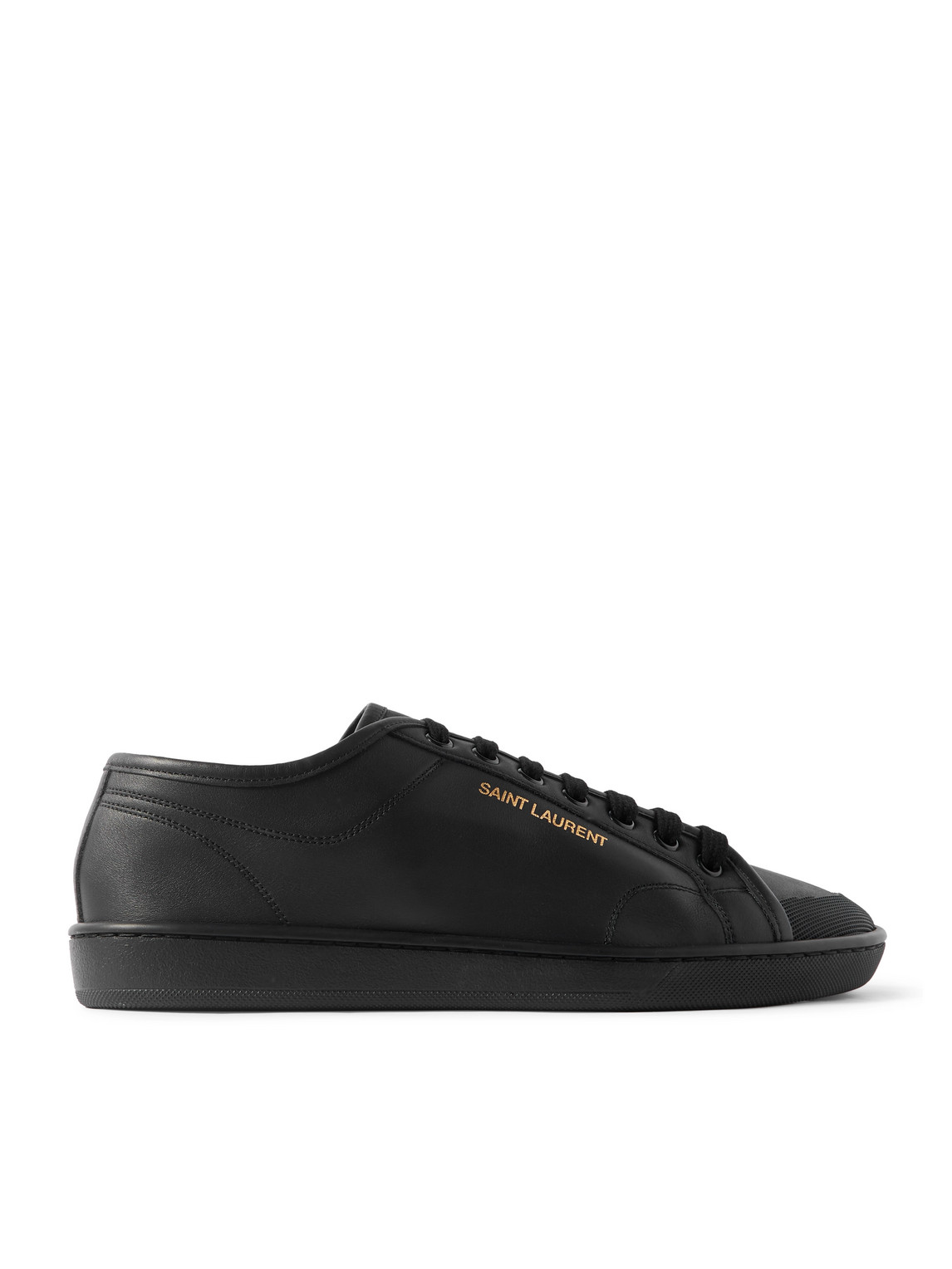 Saint Laurent Gym Low Logo-print Leather Sneakers In Black