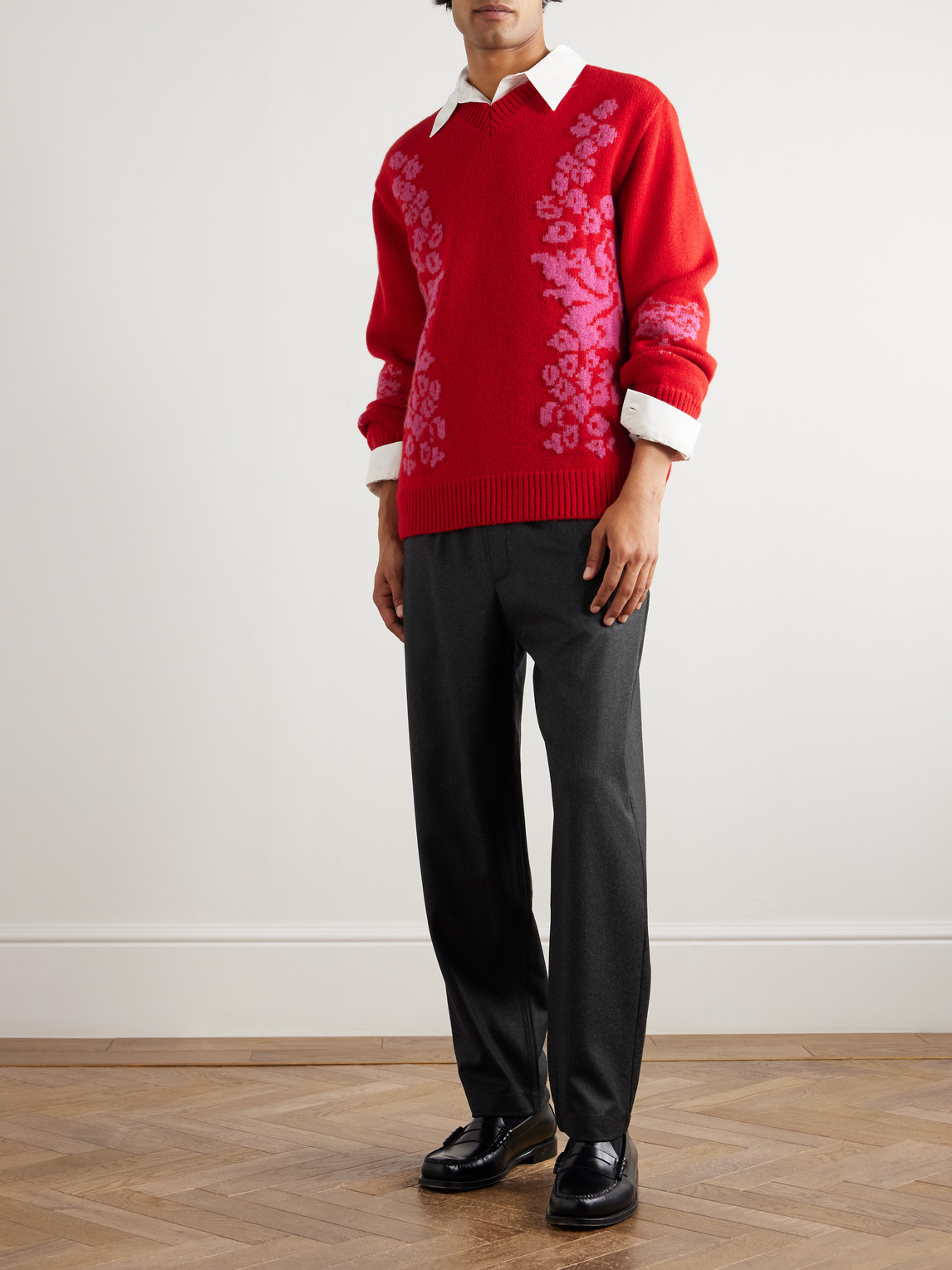 A Kind Of Guise Banasa Tapered Virgin Wool Trousers In Black