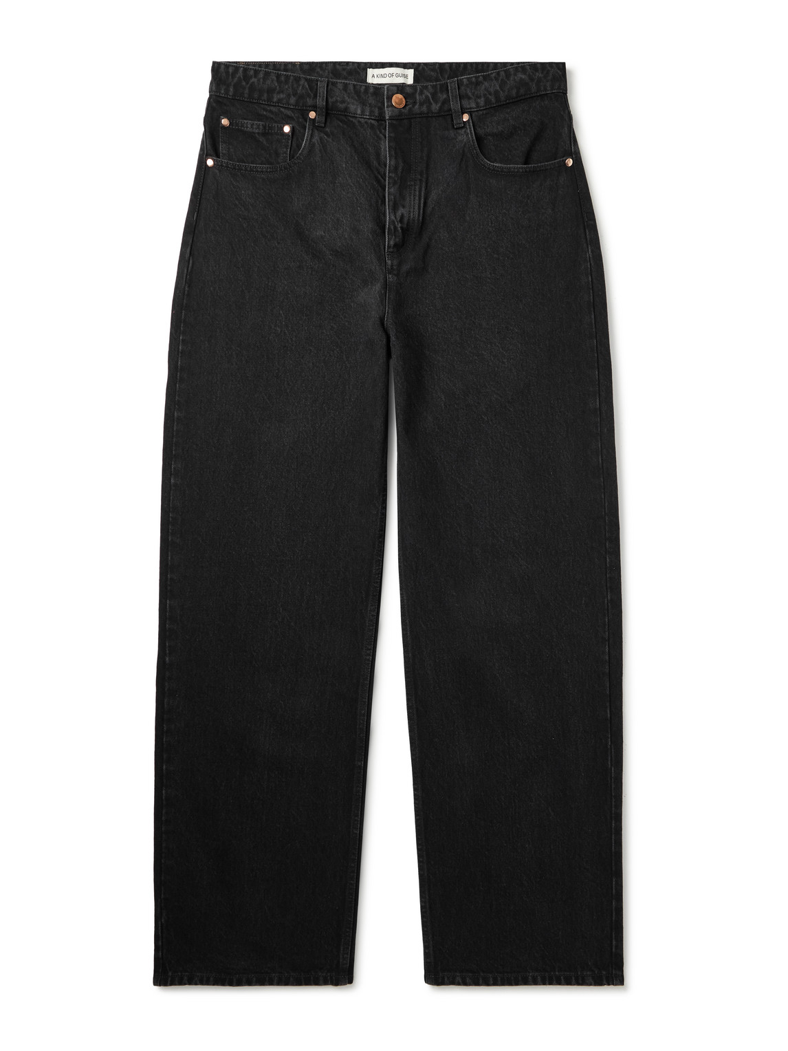 A Kind Of Guise Beto Wide-leg Jeans In Black