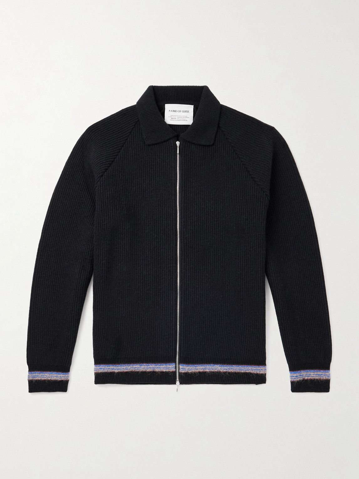 A Kind Of Guise Zaya Ribbed Merino Wool Zip-Up weater - Men