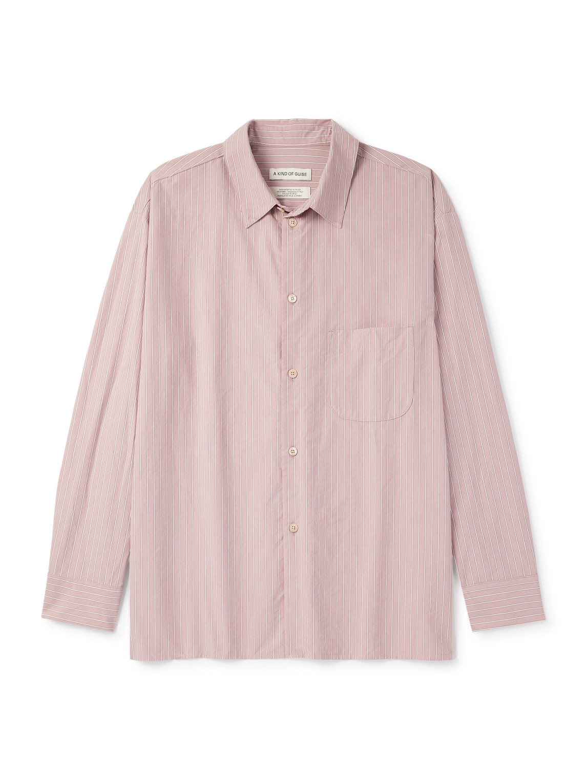 A Kind Of Guise Gusto Striped Cotton-poplin Shirt In Pink