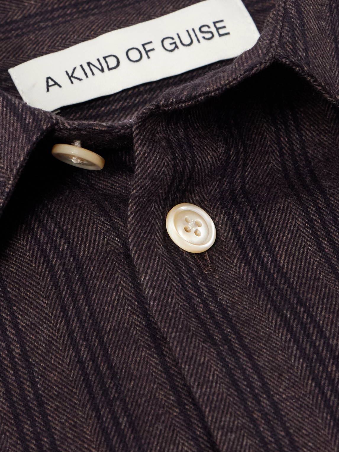 A Kind Of Guise Gusto Striped Cotton And Lyocell-blend Shirt In Black