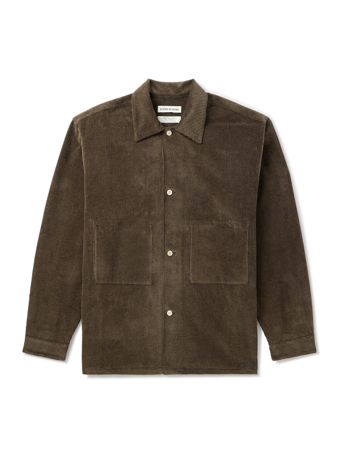 A Kind Of Guise Sayan Cotton-corduroy Overshirt In Brown