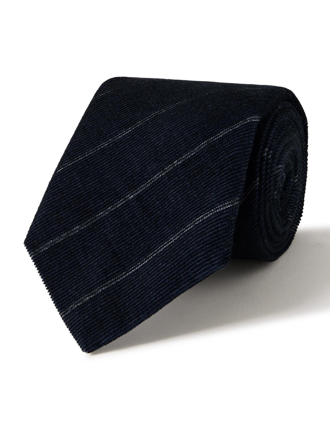 A Kind Of Guise Tulio 7.5cm Striped Cotton Tie In Blue