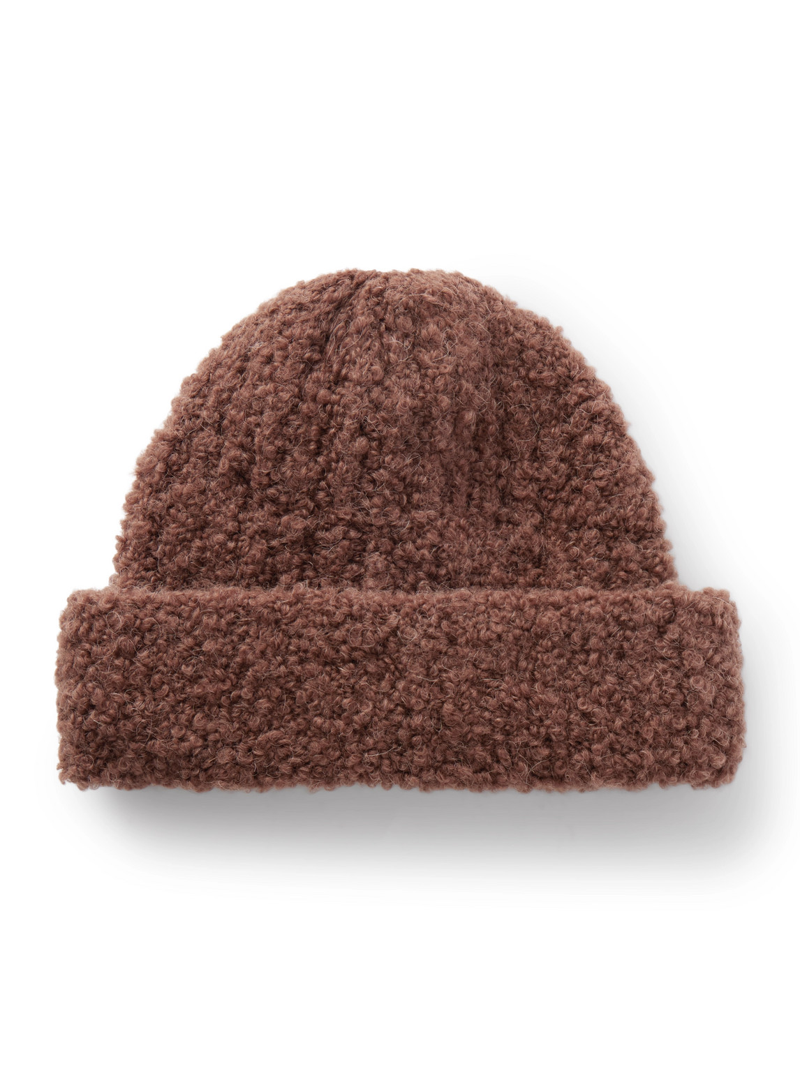 A Kind Of Guise Batu Wool-blend Bouclé Beanie In Brown