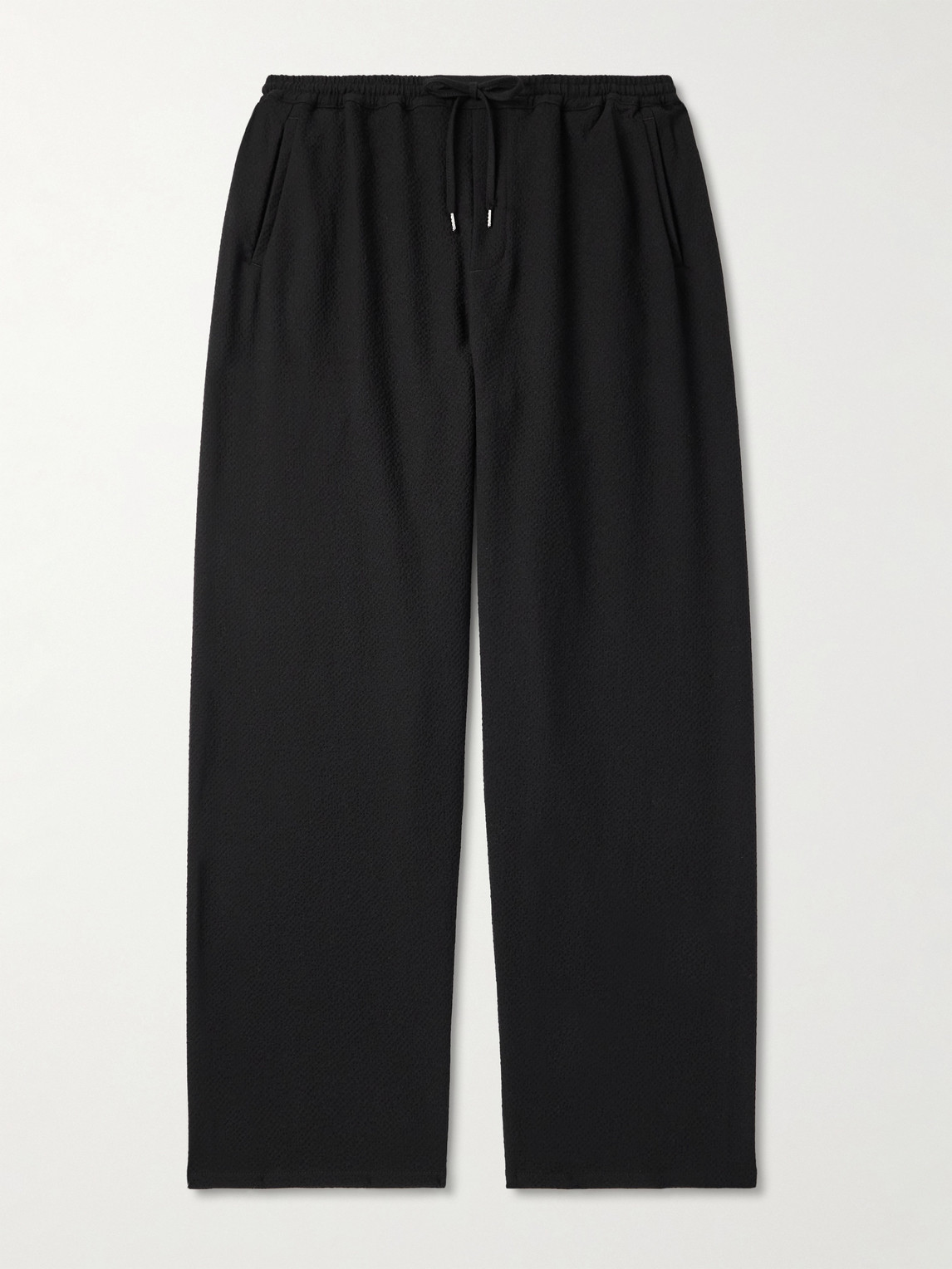 A Kind Of Guise Samurai Wide-Leg Seersucker Drawstring Suit Trousers - Men