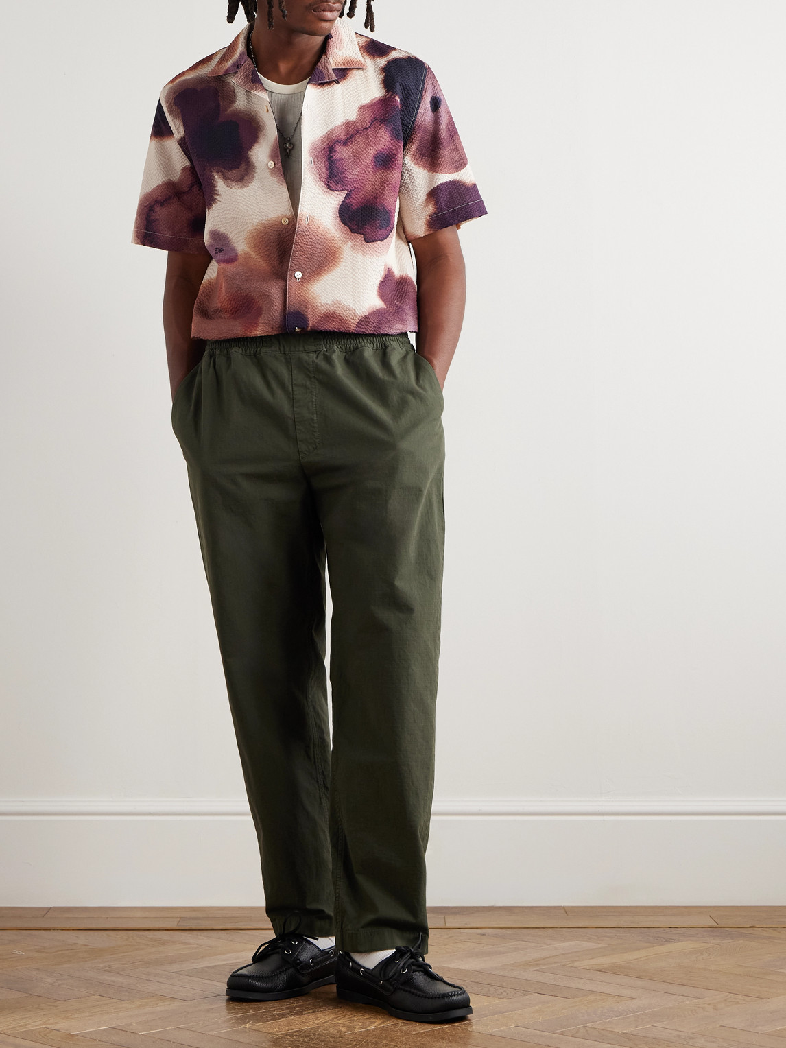 A Kind Of Guise Banasa Straight-leg Cotton-ripstop Trousers In Green