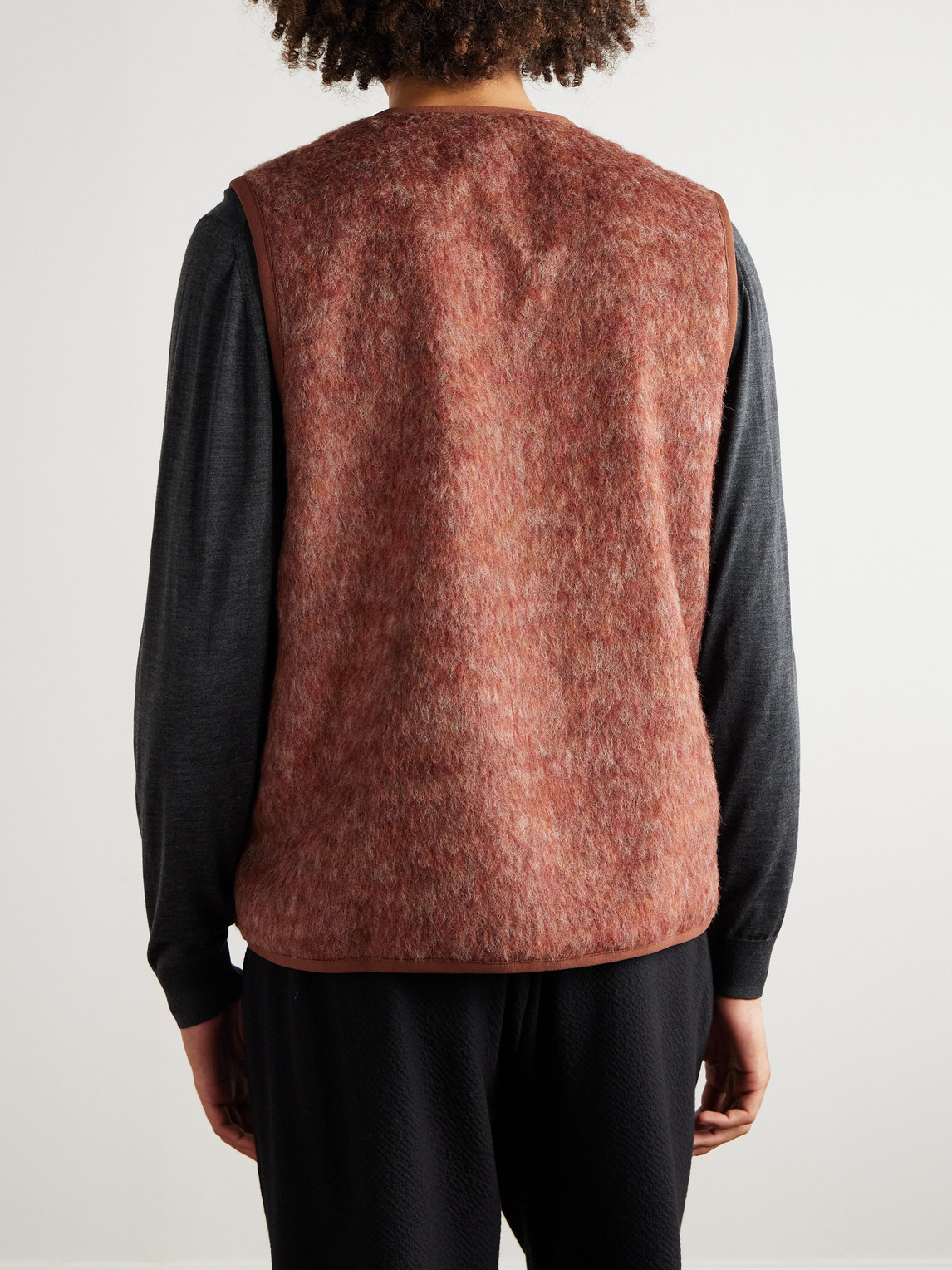 A Kind Of Guise Valur Brushed Virgin Wool-blend Gilet In Orange
