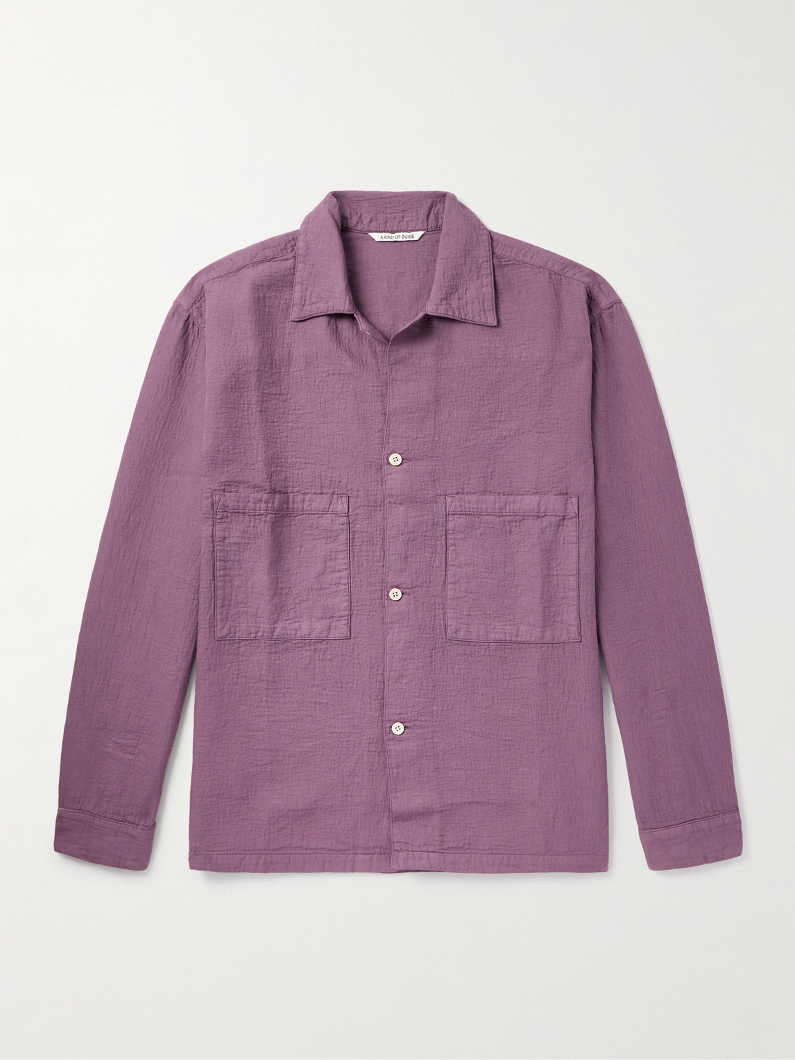 A Kind Of Guise Sayan Garment-Dyed Crinkled Cotton Overshirten