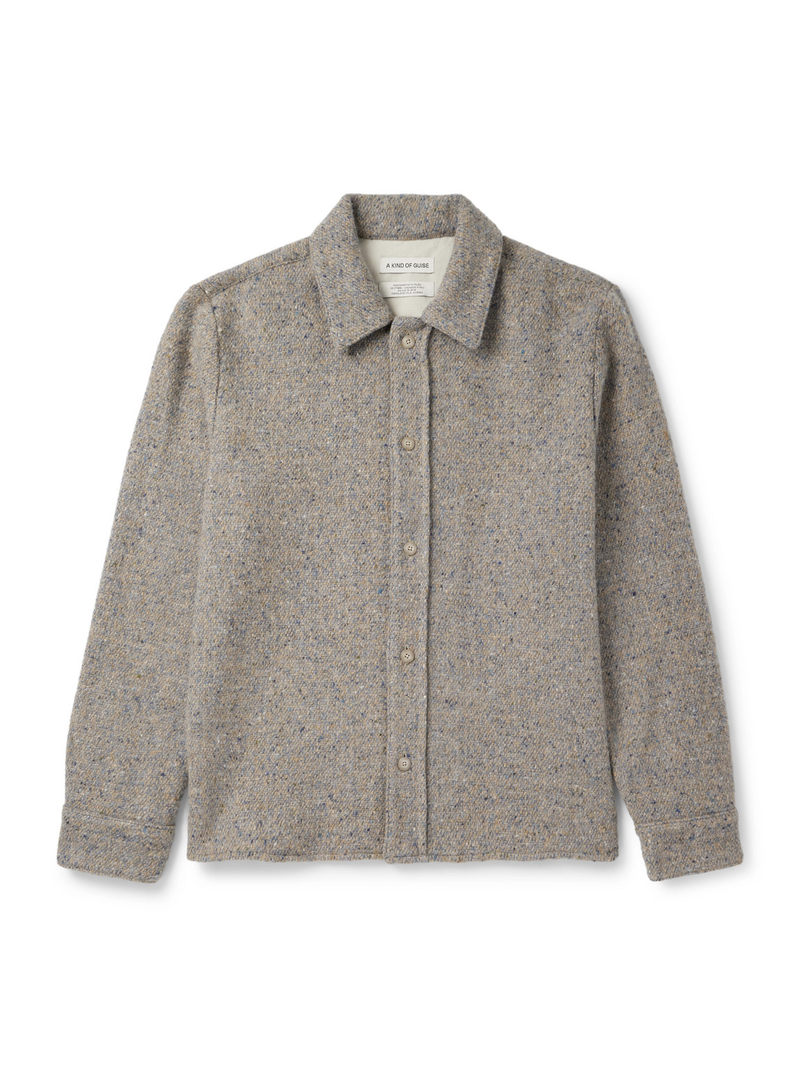 A Kind Of Guise Cullu Wool Overshirt In Gray