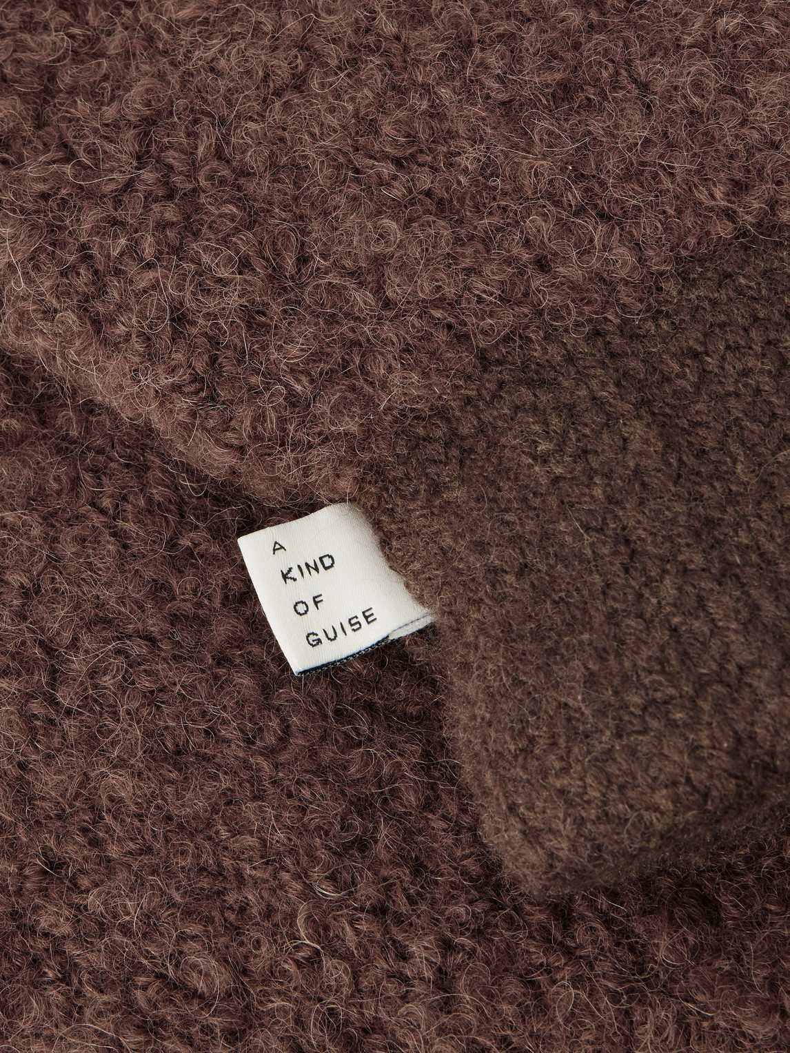 A Kind Of Guise Matad Virgin Wool-blend Bouclé Mittens In Gold