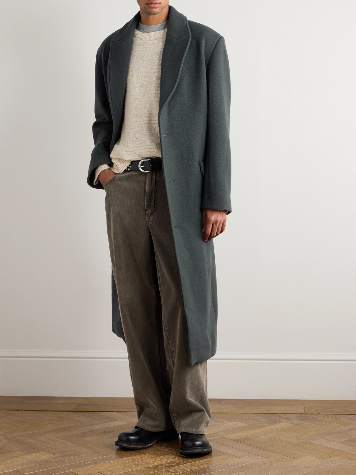 A Kind Of Guise Arban Wool And Cashmere-blend Coat In Green