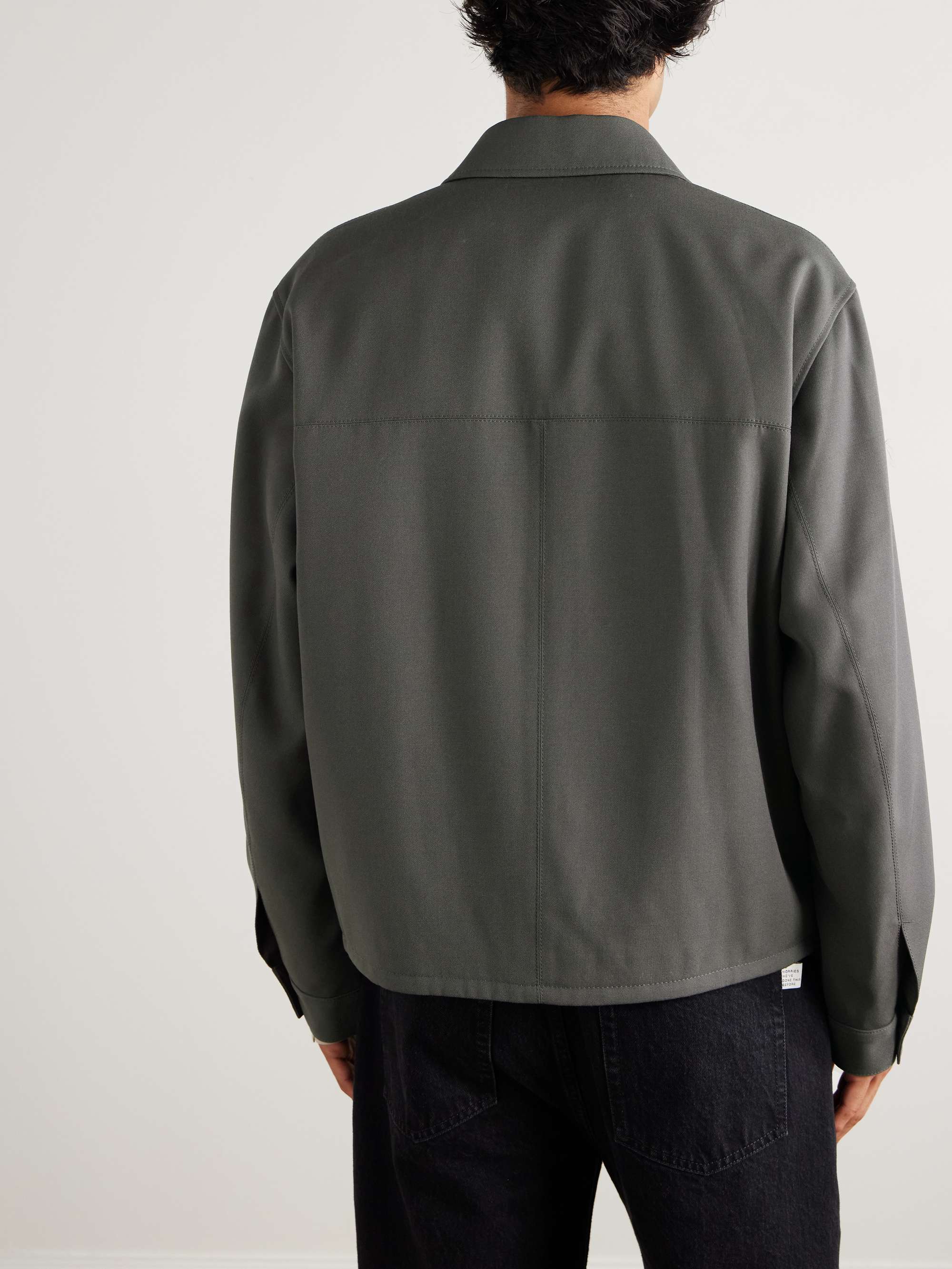 ATON HARRINGTON JACKET グレー ATON Wool-Twill Harrington Jacket for Men | MR PORTER