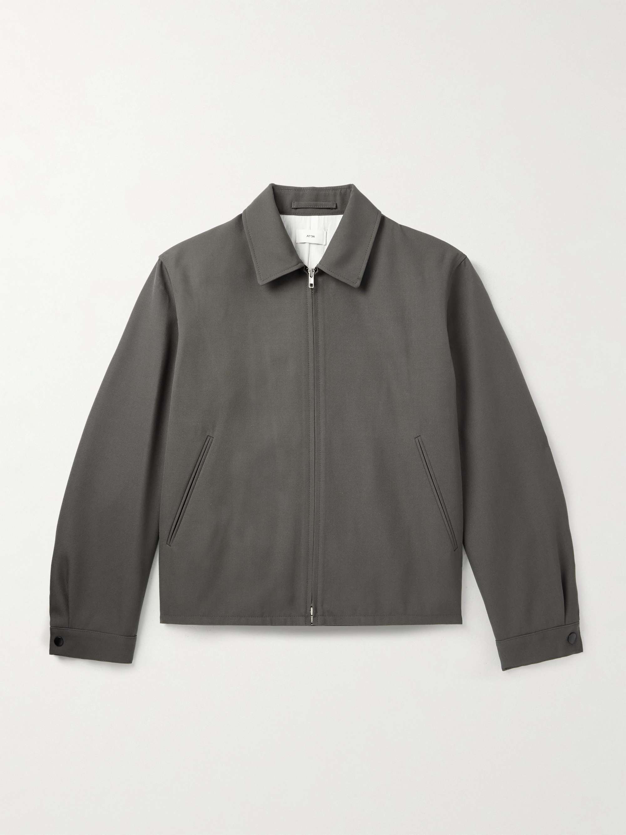 ATON HARRINGTON JACKET グレー ATON Wool-Twill Harrington Jacket for Men | MR PORTER