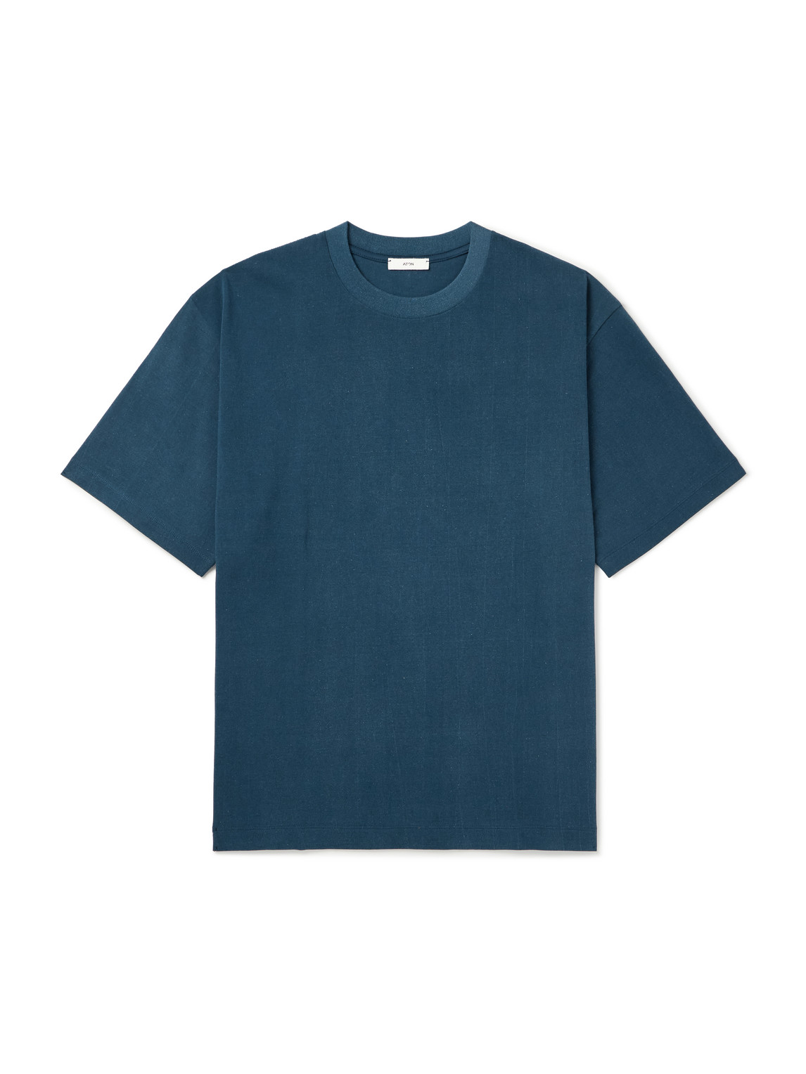 Aton Aging Fresca Plate Cotton-jersey T-shirt In Blue