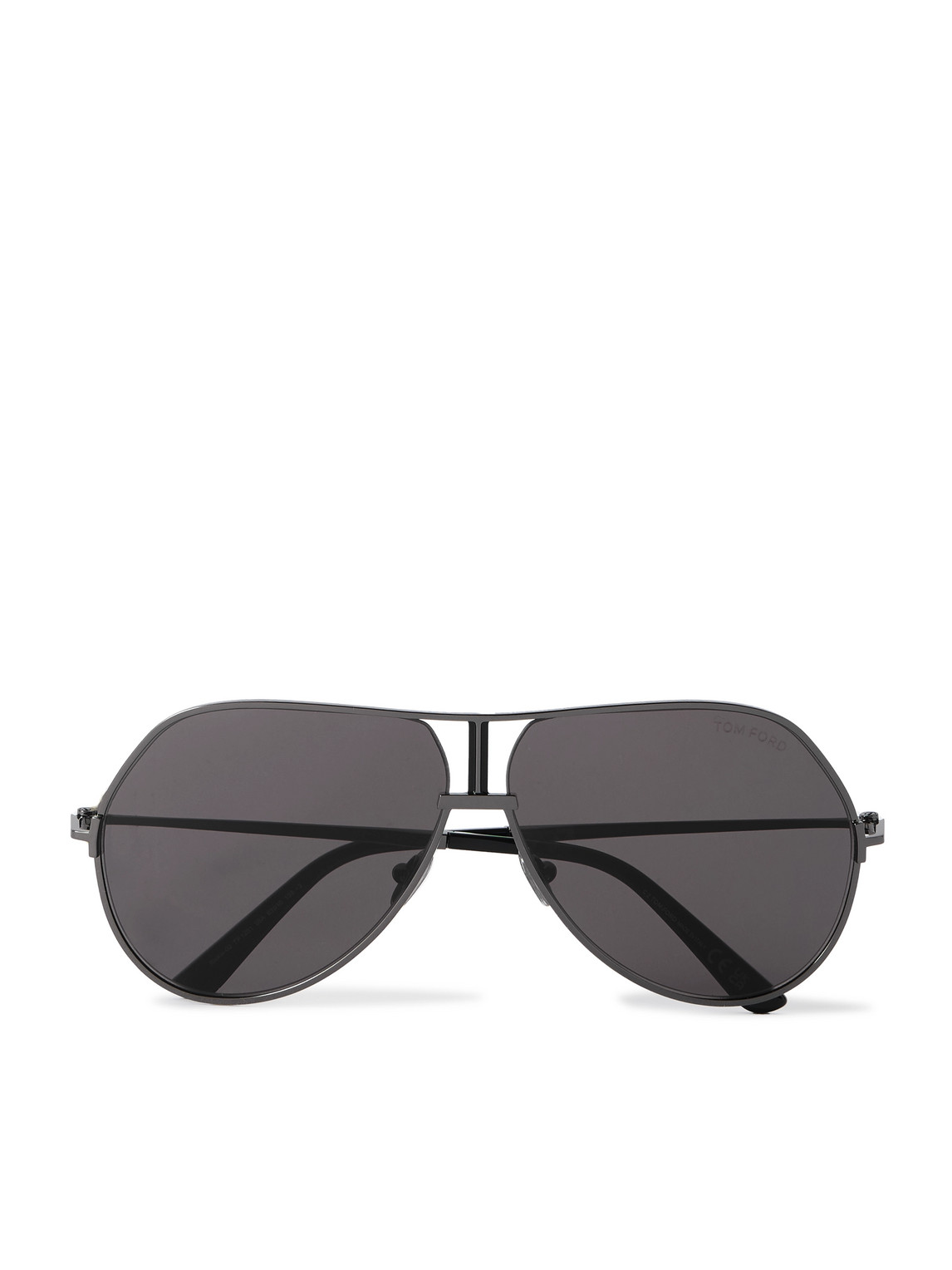 Tom Ford Rickie-02 Aviator-style Gunmetal-tone Sunglasses In Black