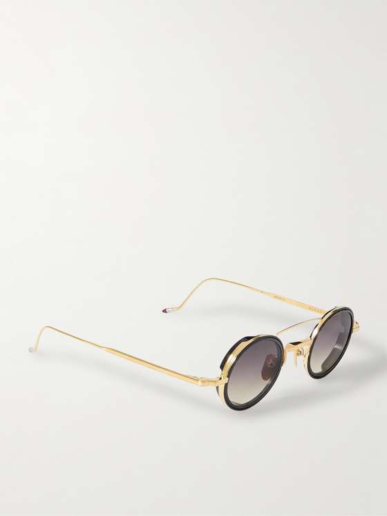 JACQUES MARIE MAGE Ringo 2 Round-Frame Gold-Tone and Acetate Sunglasses ...