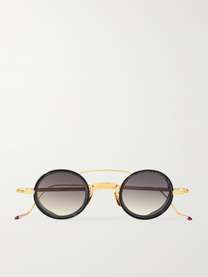 JACQUES MARIE MAGE Ringo 2 Round-Frame Gold-Tone and Acetate Sunglasses ...
