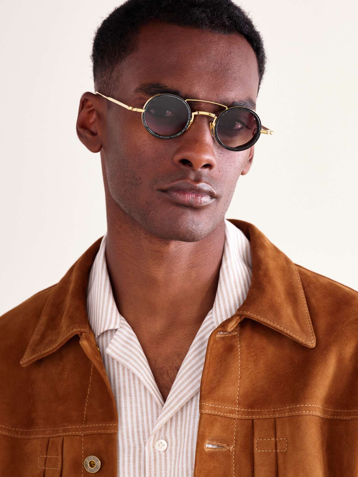 JACQUES MARIE MAGE Ringo 2 Round-Frame Gold-Tone and Acetate Sunglasses ...