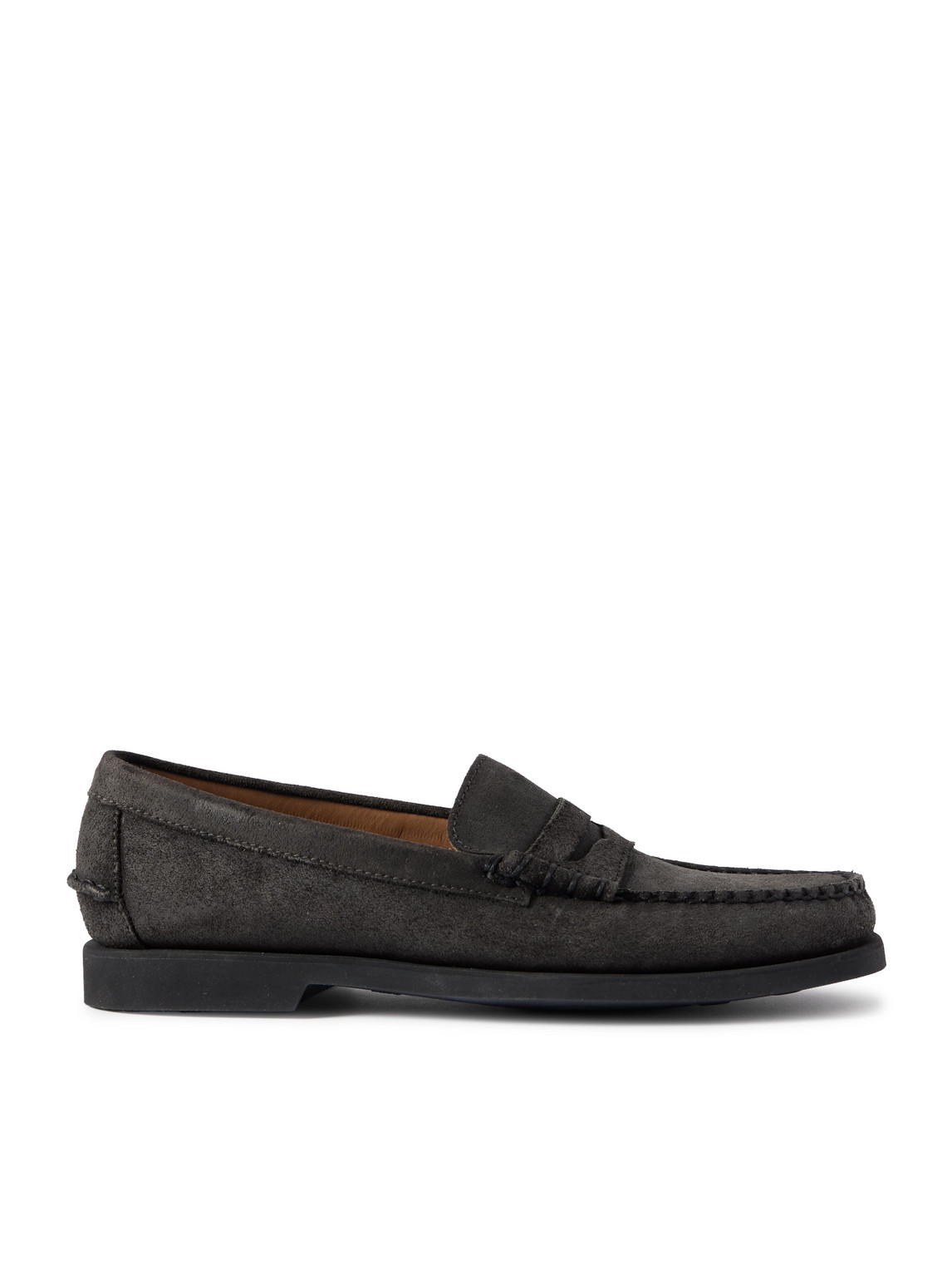 Sebago Dan Suede Penny Loafers In Black