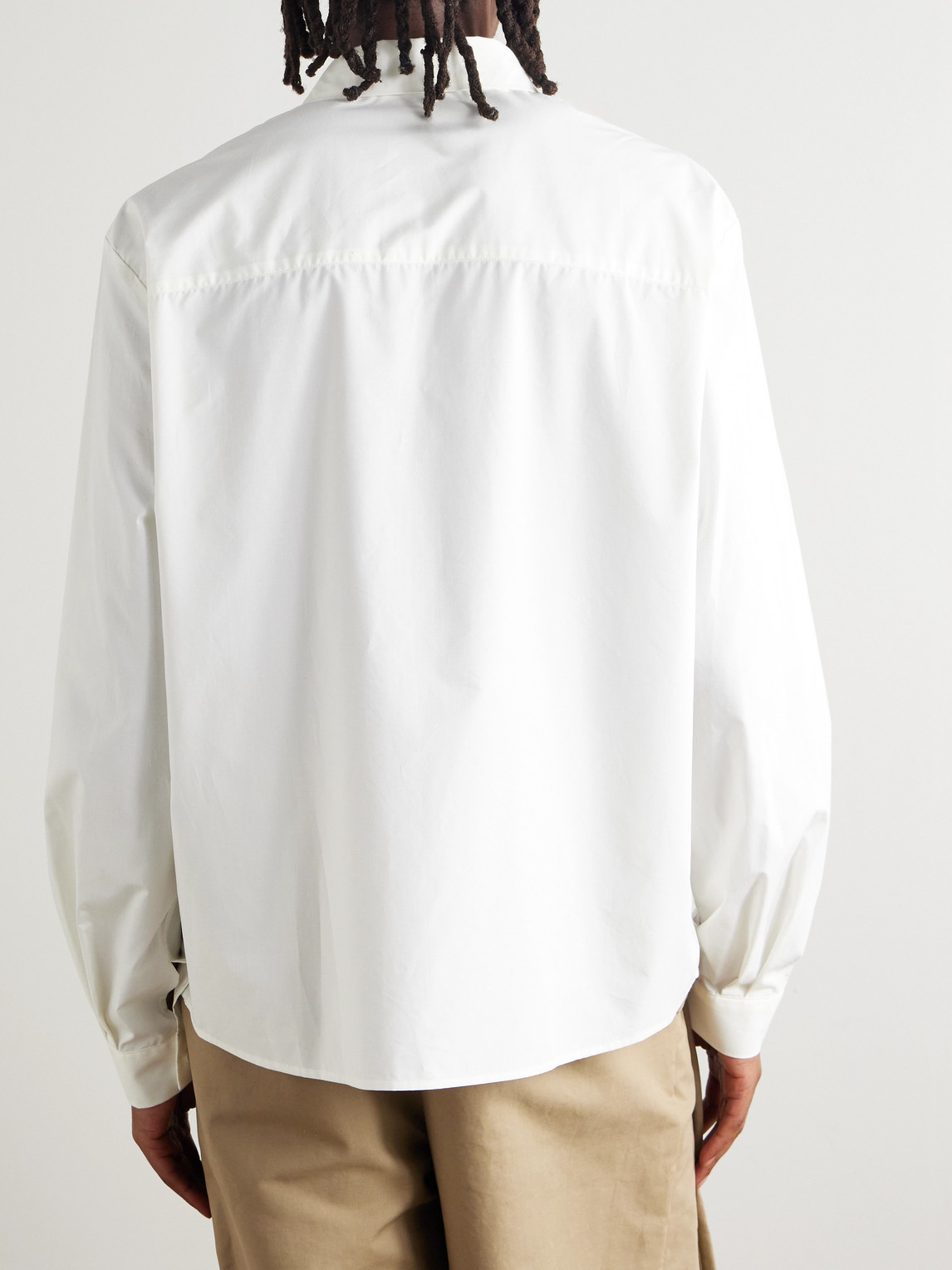  Amomento - Cotton And Silk-blend Poplin Shirt - Men - White - M 