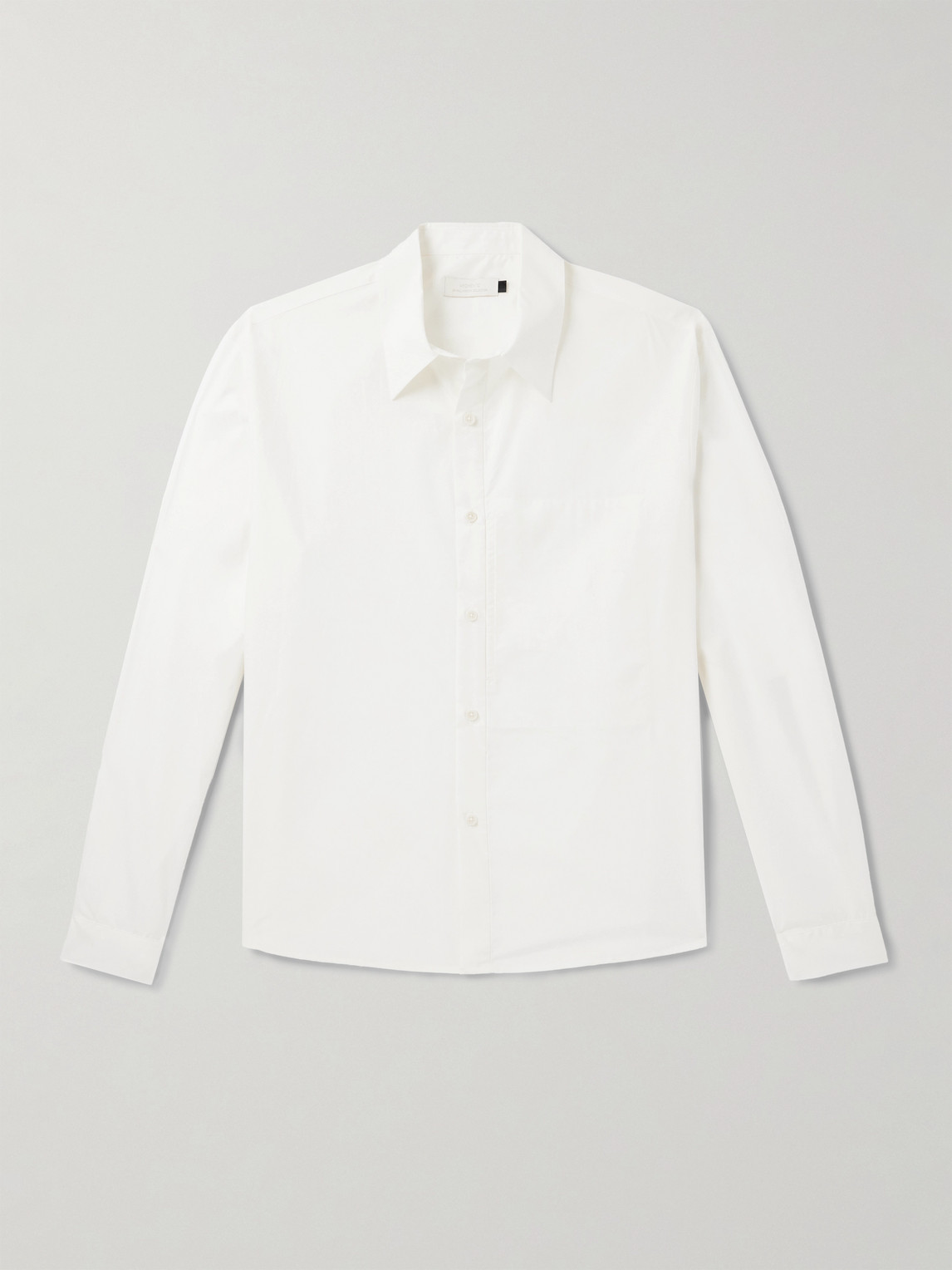 Amomento Cotton And Silk-blend Poplin Shirt In White