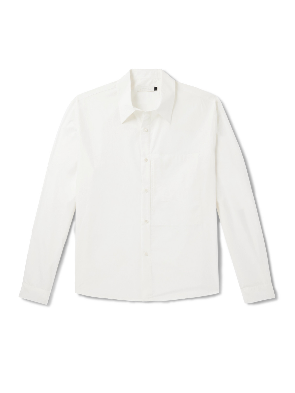 Amomento Cotton And Silk-blend Poplin Shirt In White