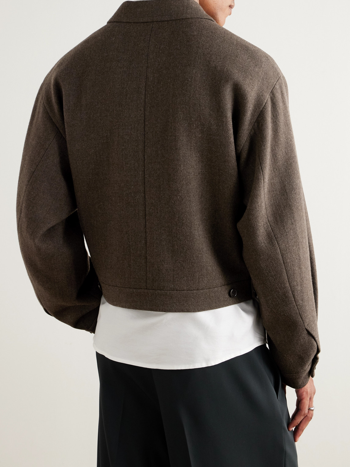  Amomento - Cropped Wool-blend Jacket - Men - Brown - M 