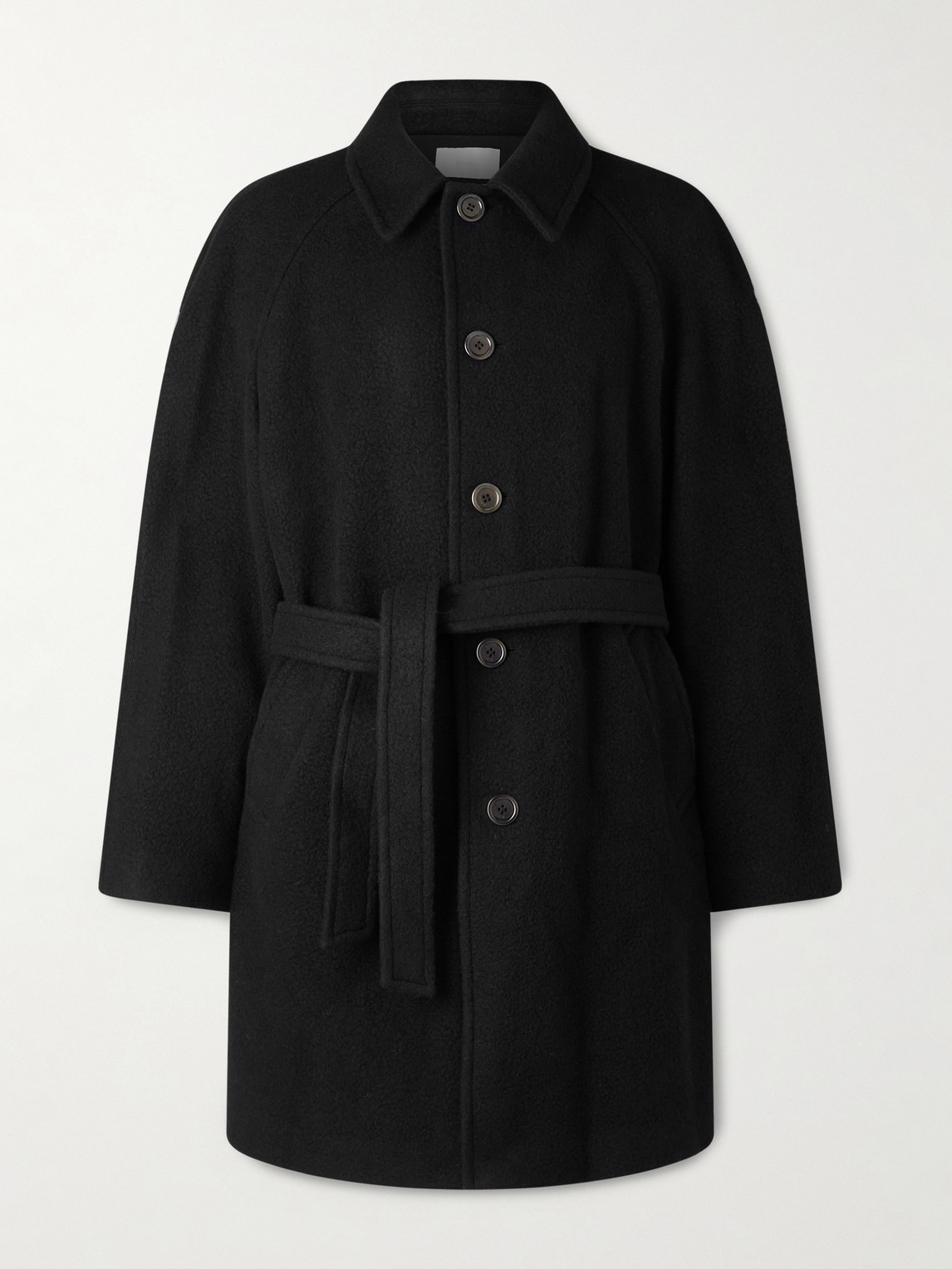 Amomento Belted Wool-Blend Coaten