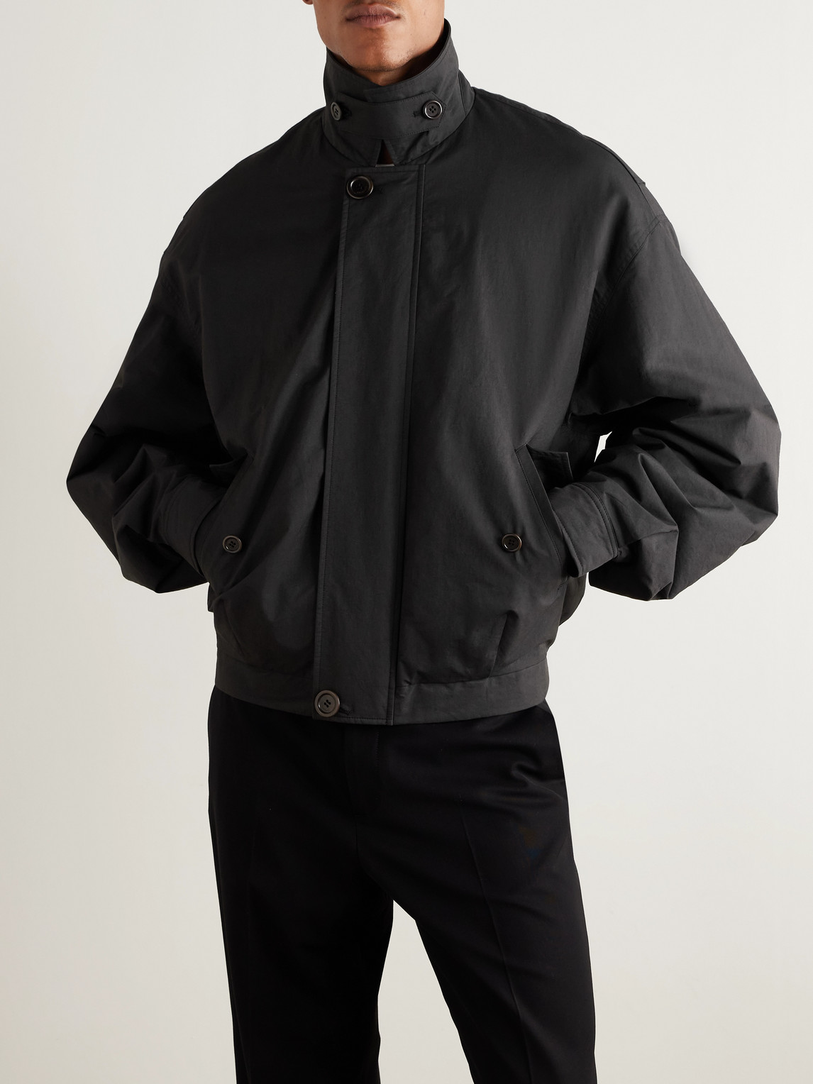  Amomento - Padded Cotton-blend Twill Jacket - Men - Black - L 