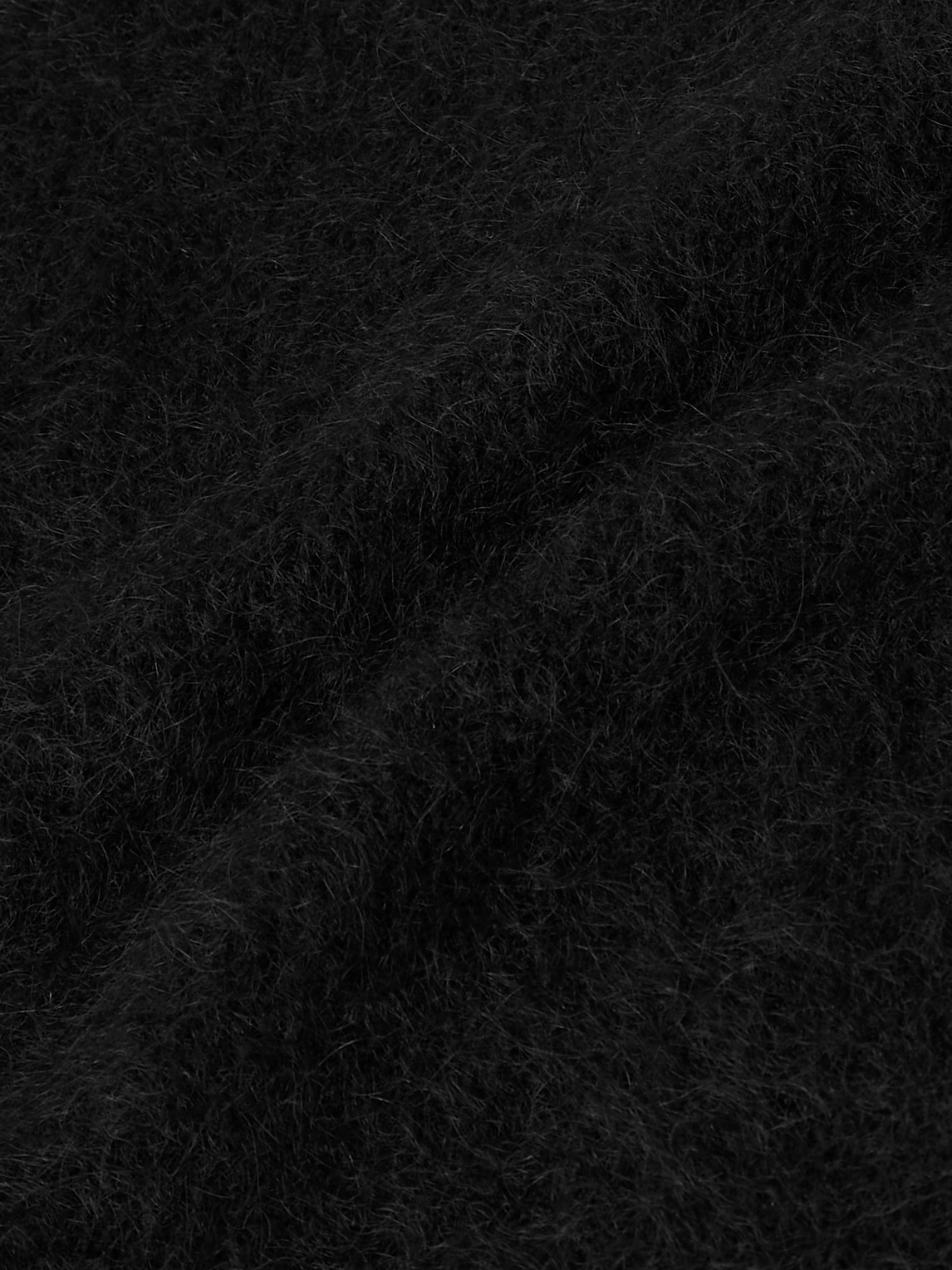 Amomento Brushed-knit Mock-neck Sweater In Black