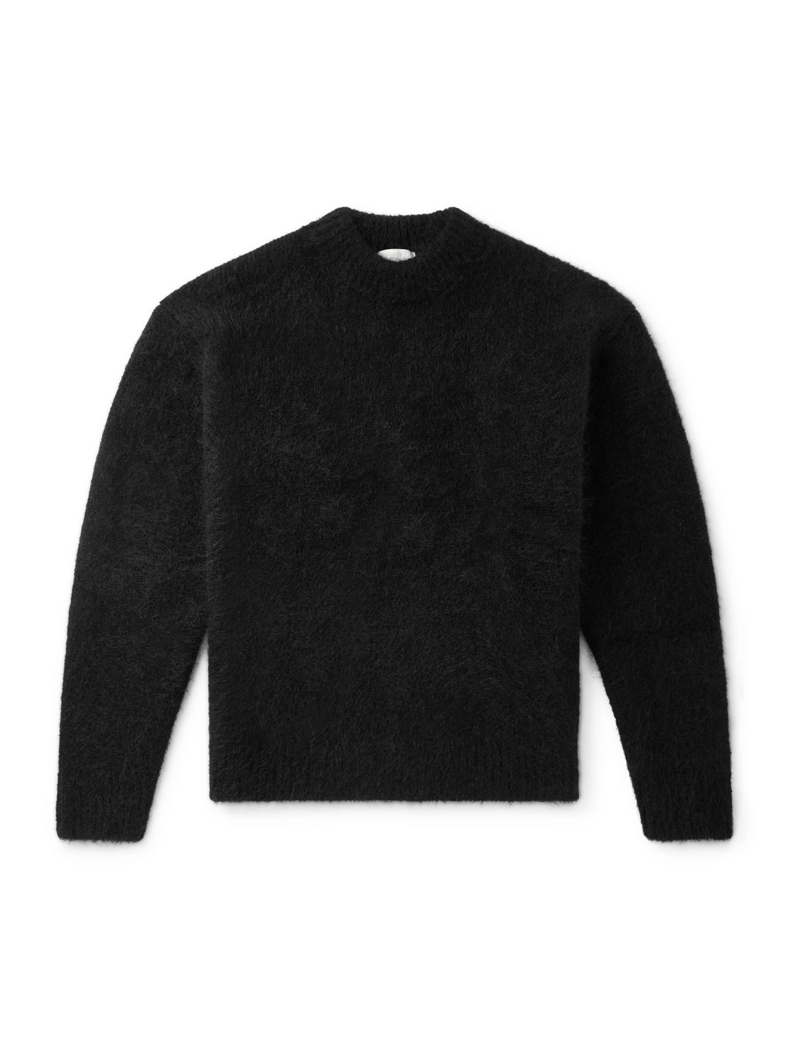 Amomento Brushed-knit Mock-neck Sweater In Black